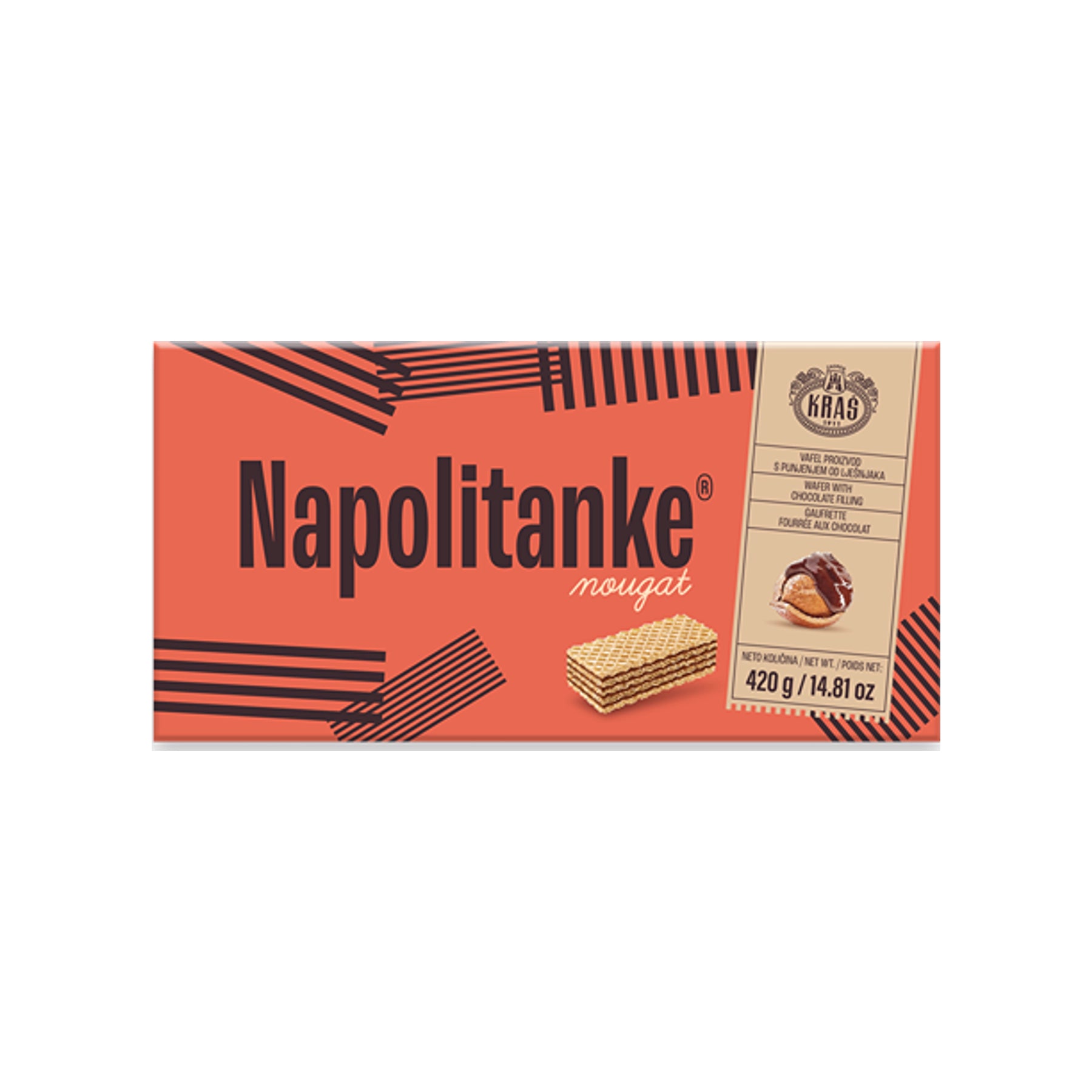 Kraš  Napolitanke Nougat / 420 g