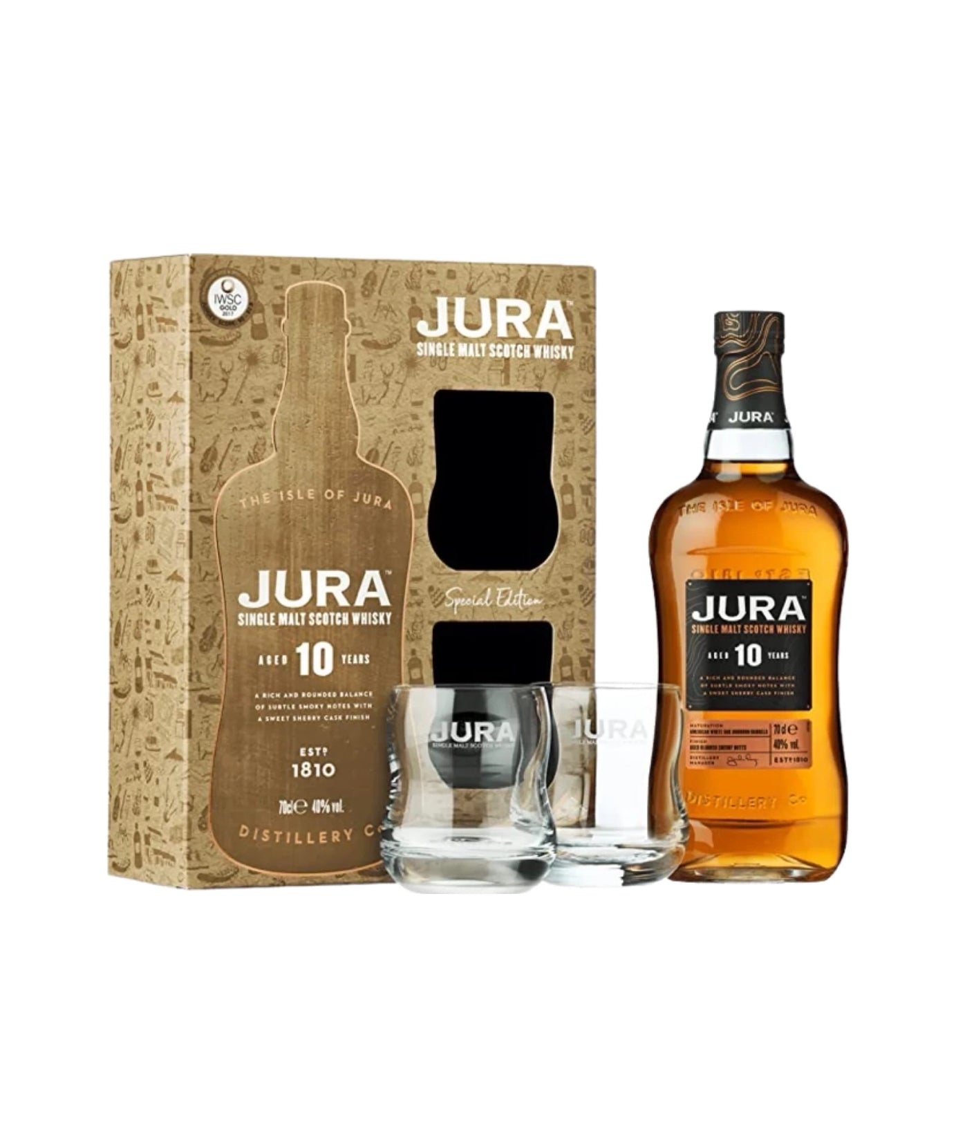 Isle Of Jura 10 Years 0,7 L + 2 kozarca