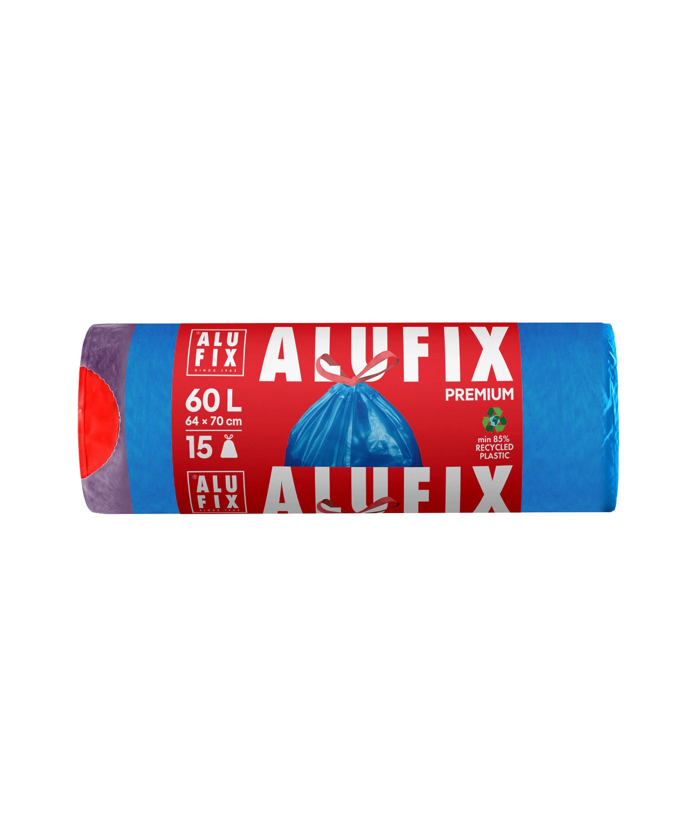 Alufix  Vrečke za Smeti s Trakom Modre 60 L 15 vrečk