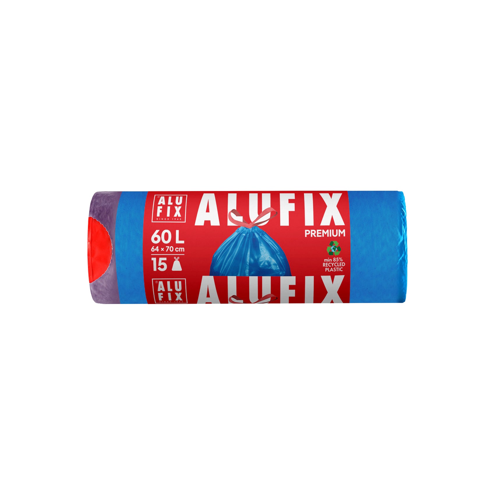 Alufix  Vrečke za Smeti s Trakom Modre 60 L 15 vrečk