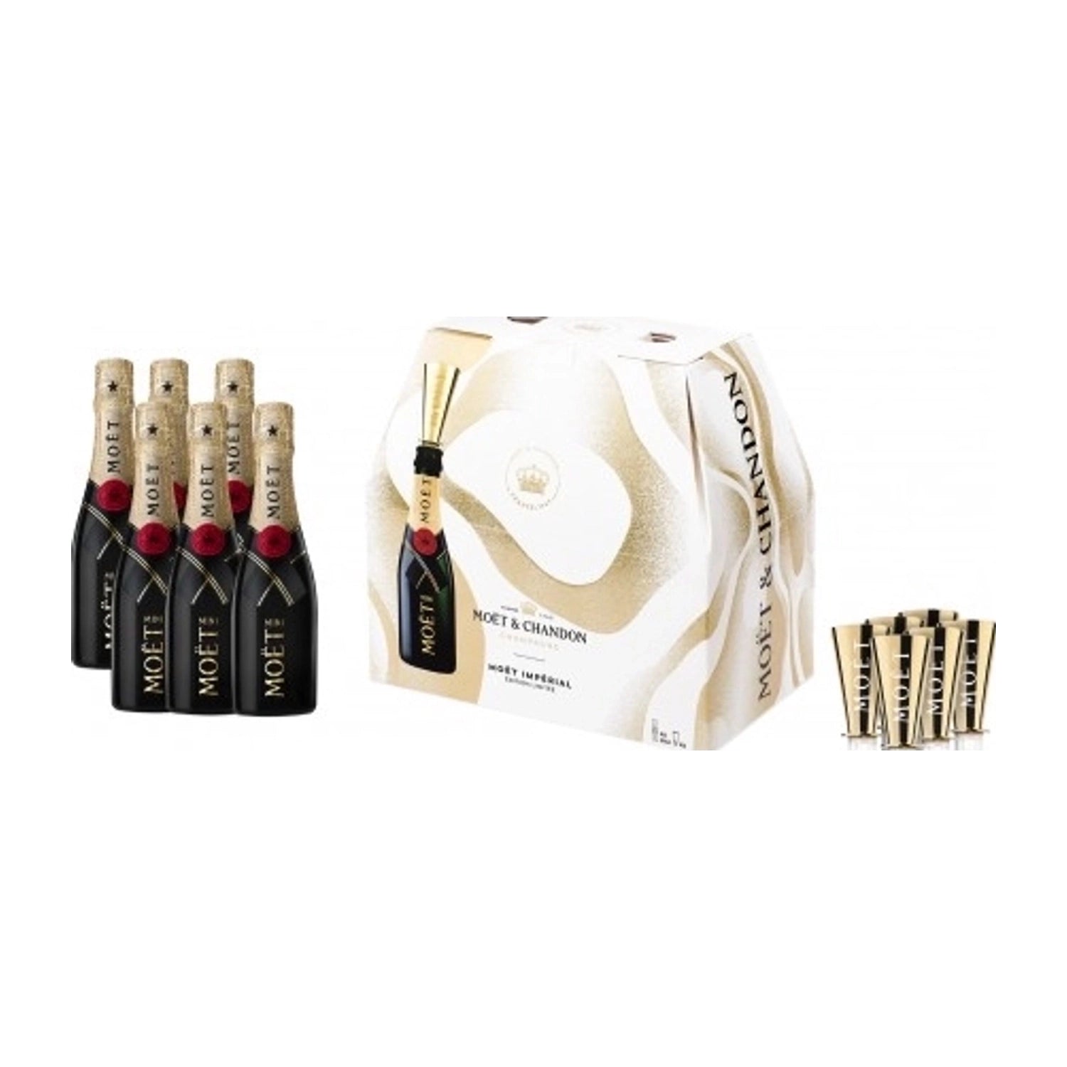Moët & Chandon Impérial / 0,2 L / 6 pack + 6 ustnikov
