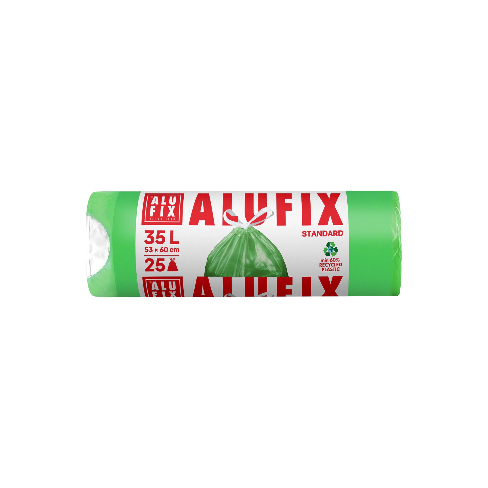 Alufix  Vrečke za Smeti s Trakom Zelene 35 L 25 vrečk