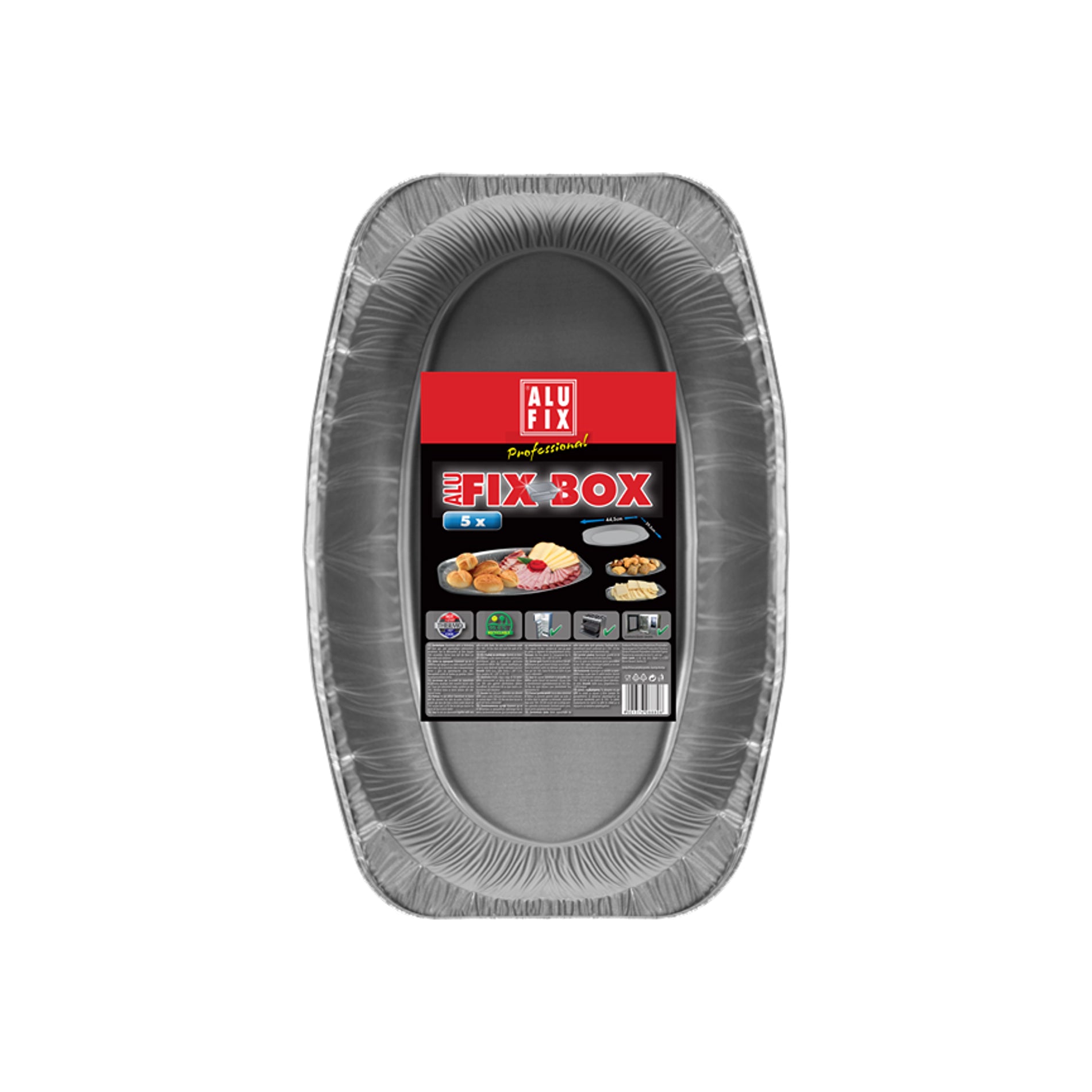 Alufix  Alu Servirni Pladenj Fix Box / 29 x 44 cm / 5 kos
