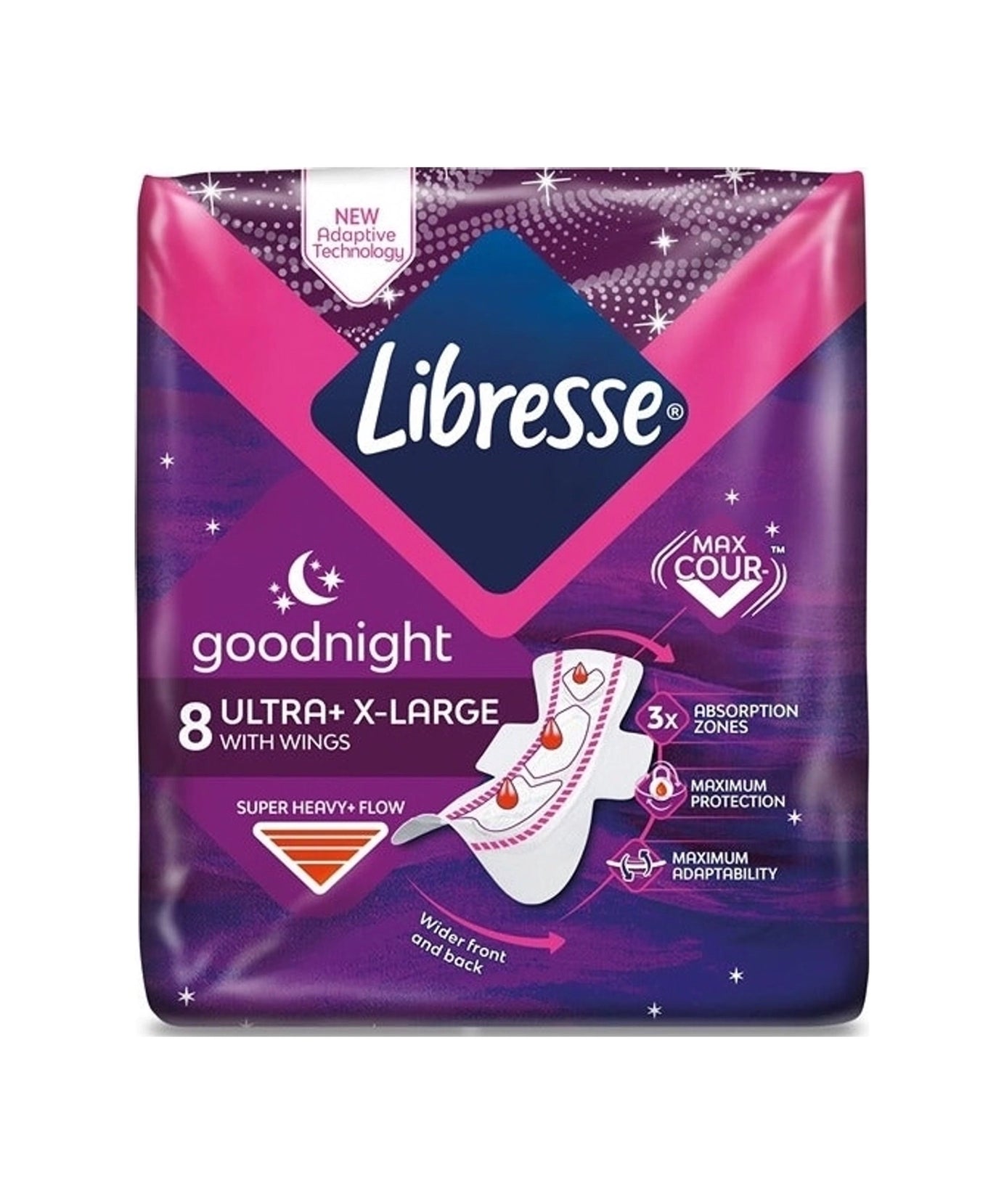 Libresse Libresse Ultra X-large Zelo Dolgi Nočni vložki s Krilci / 8 vložkov