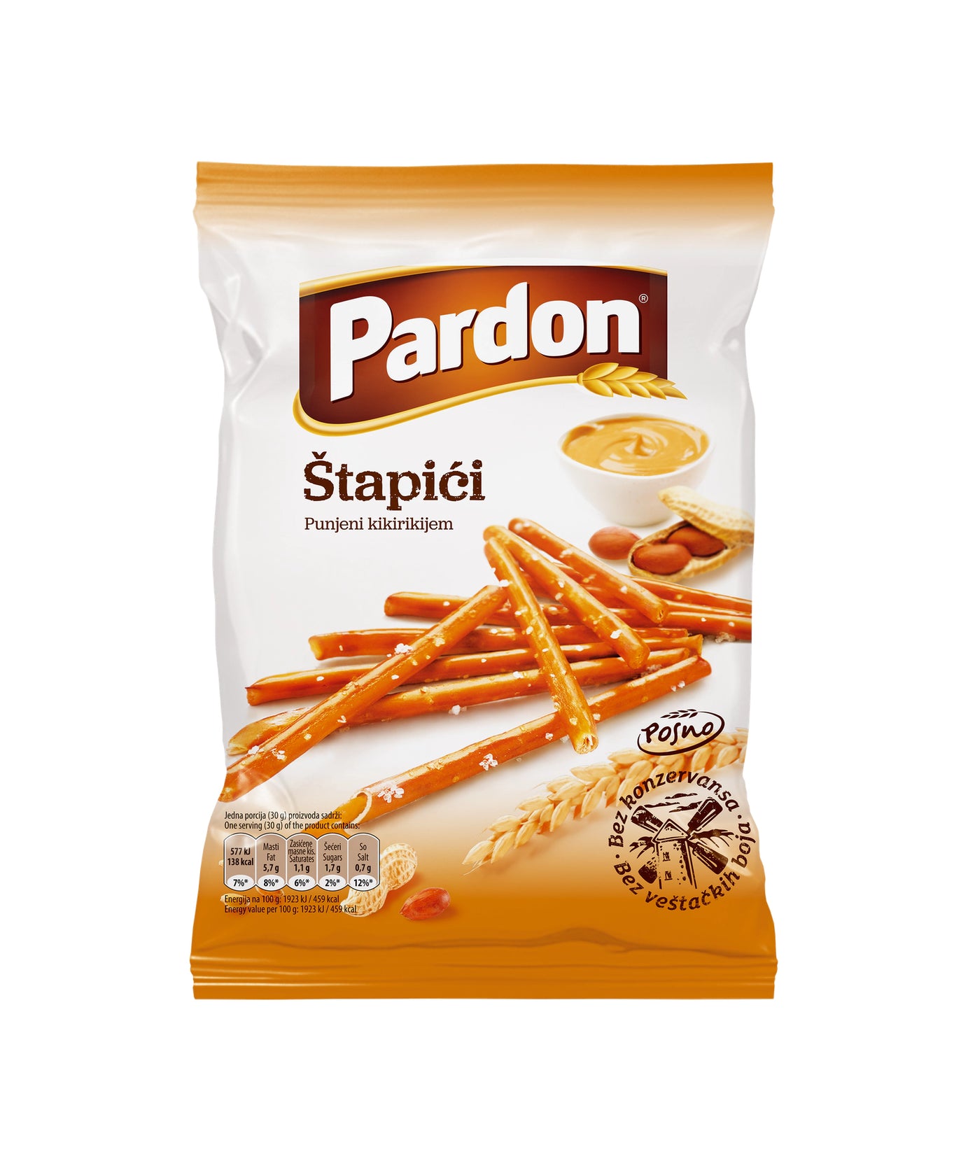 Pardon  Palčke Polnjene z Kikirikijem / 100 g