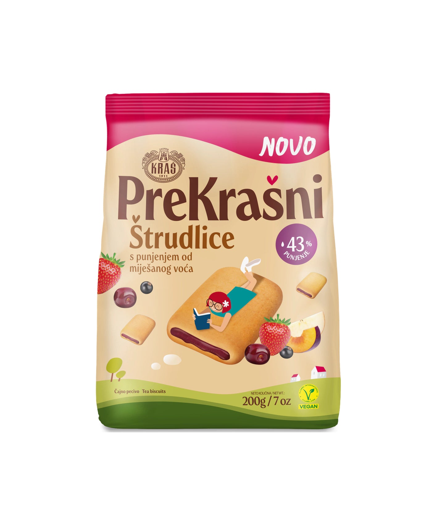 Kraš  Štrudlice Mešano Sadje 200 g