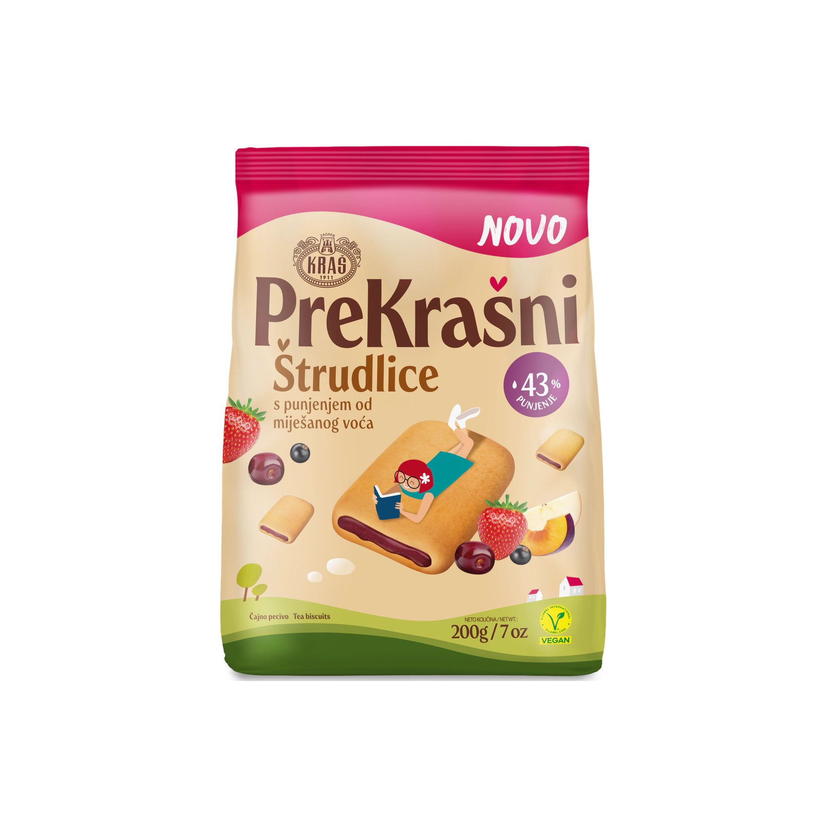 Kraš  Štrudlice Mešano Sadje 200 g