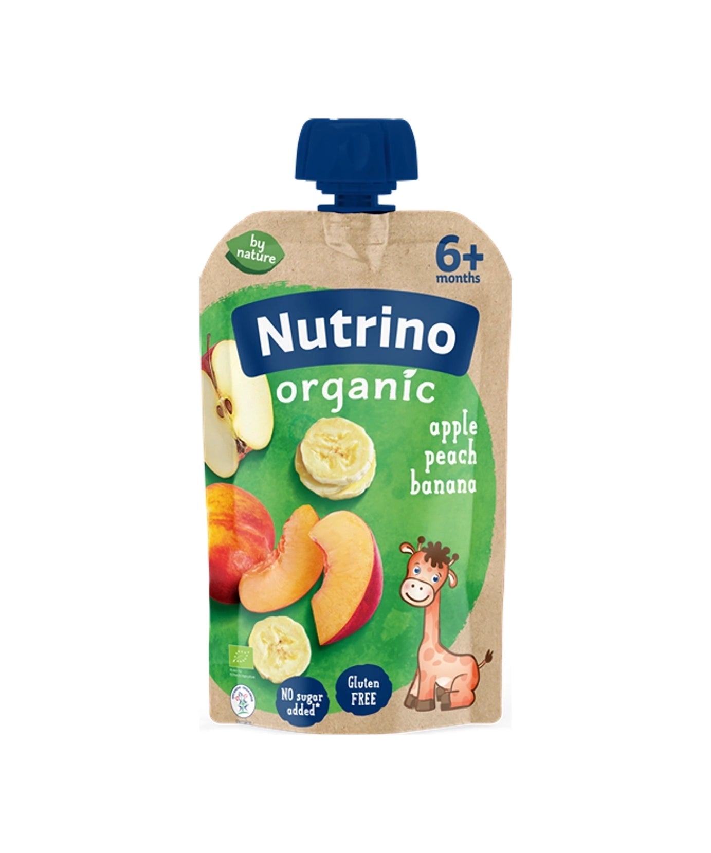 "Nutrino Lab Organic  Sadna Kaša Jabolko,  Breskev in Banana" / 100 g