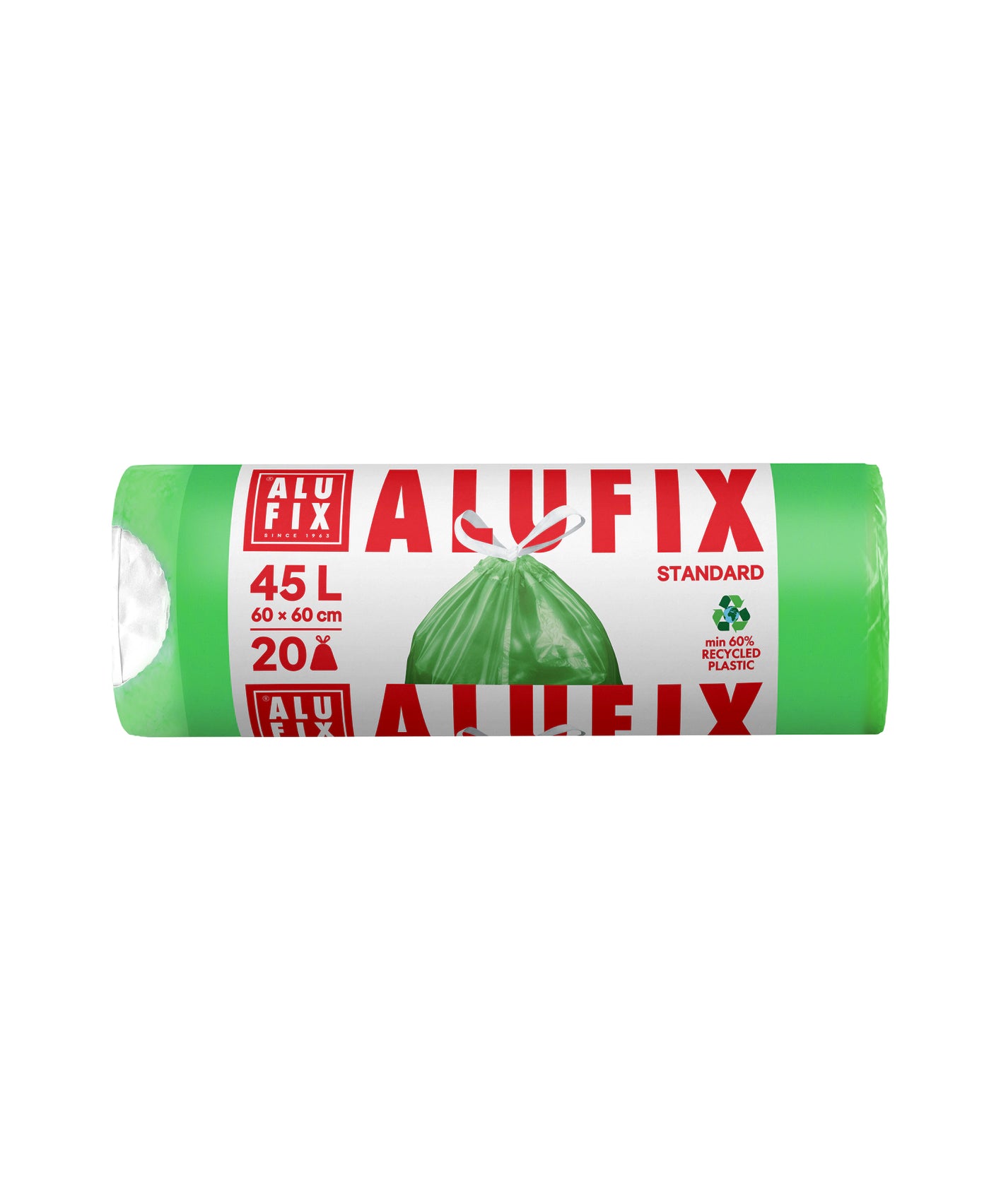 Alufix  Vrečke za Smeti s Trakom Zelene 45 L 20 vrečk