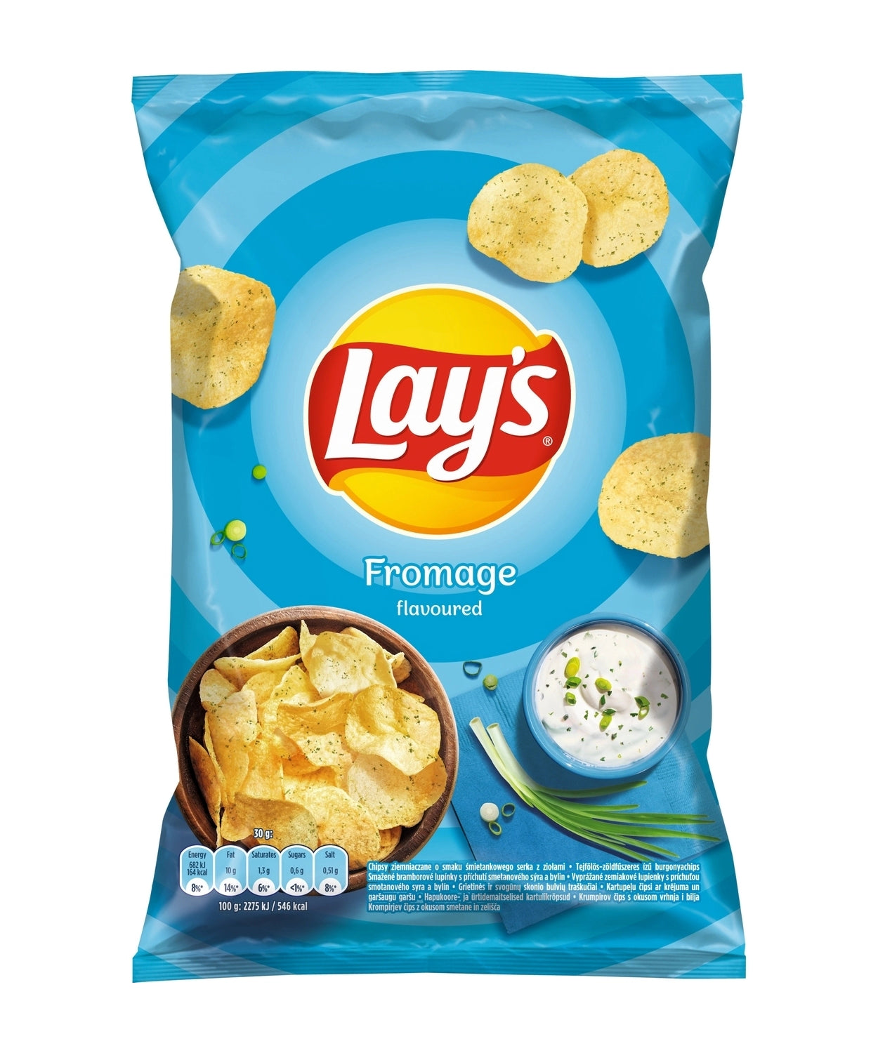 Lay's  Čips z Okusom Smetane in Čebule / 130 g