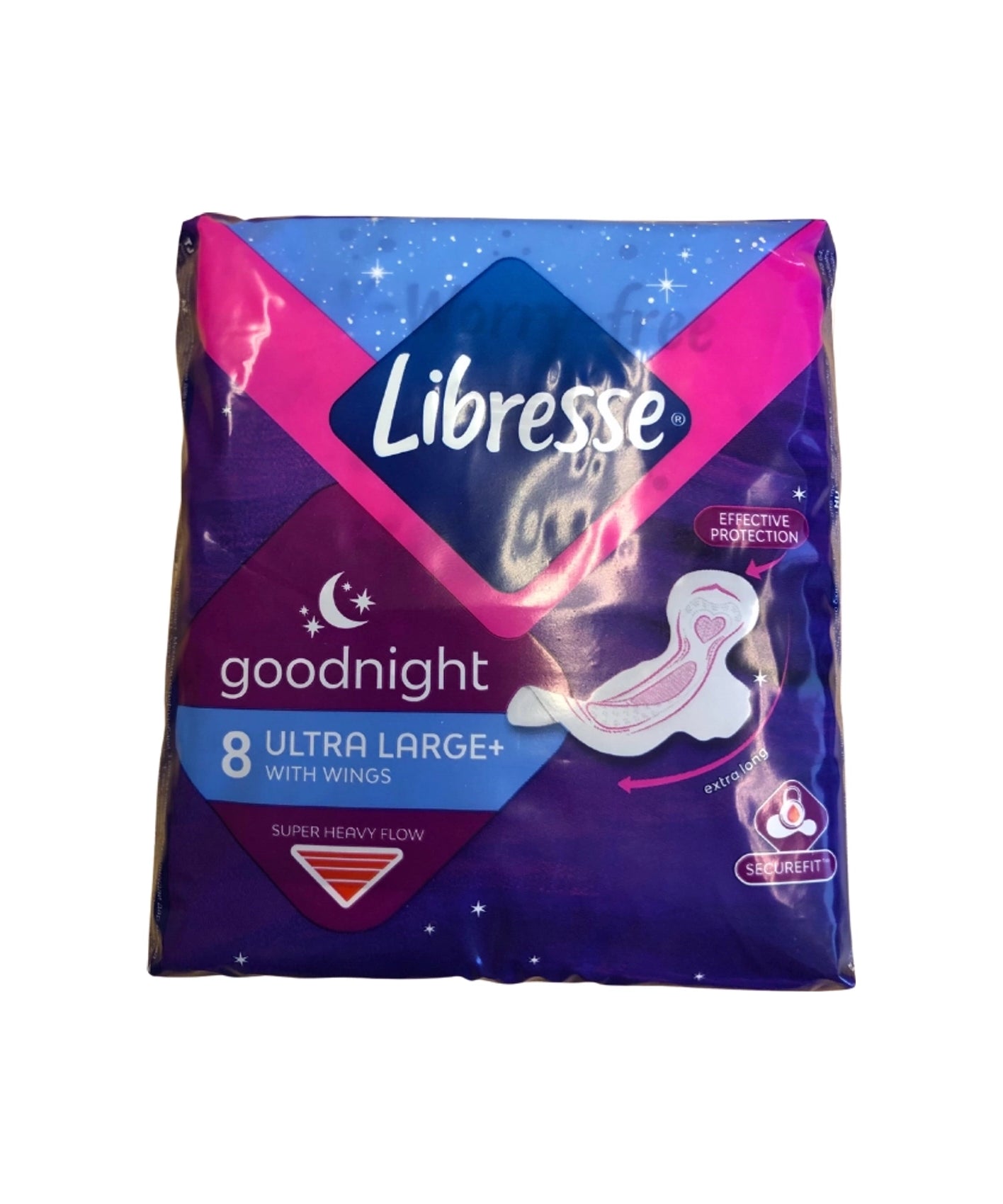 Libresse Ultra Large+ zelo Dolgi Nočni vložki s Krilci 8 vložkov