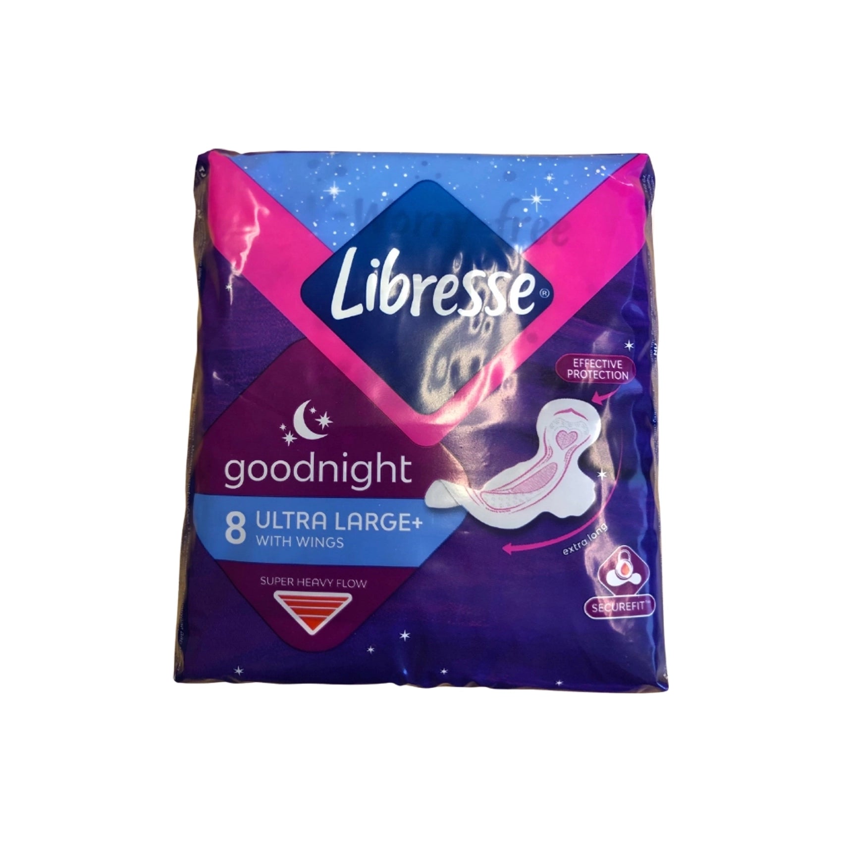 Libresse Ultra Large+ zelo Dolgi Nočni vložki s Krilci 8 vložkov