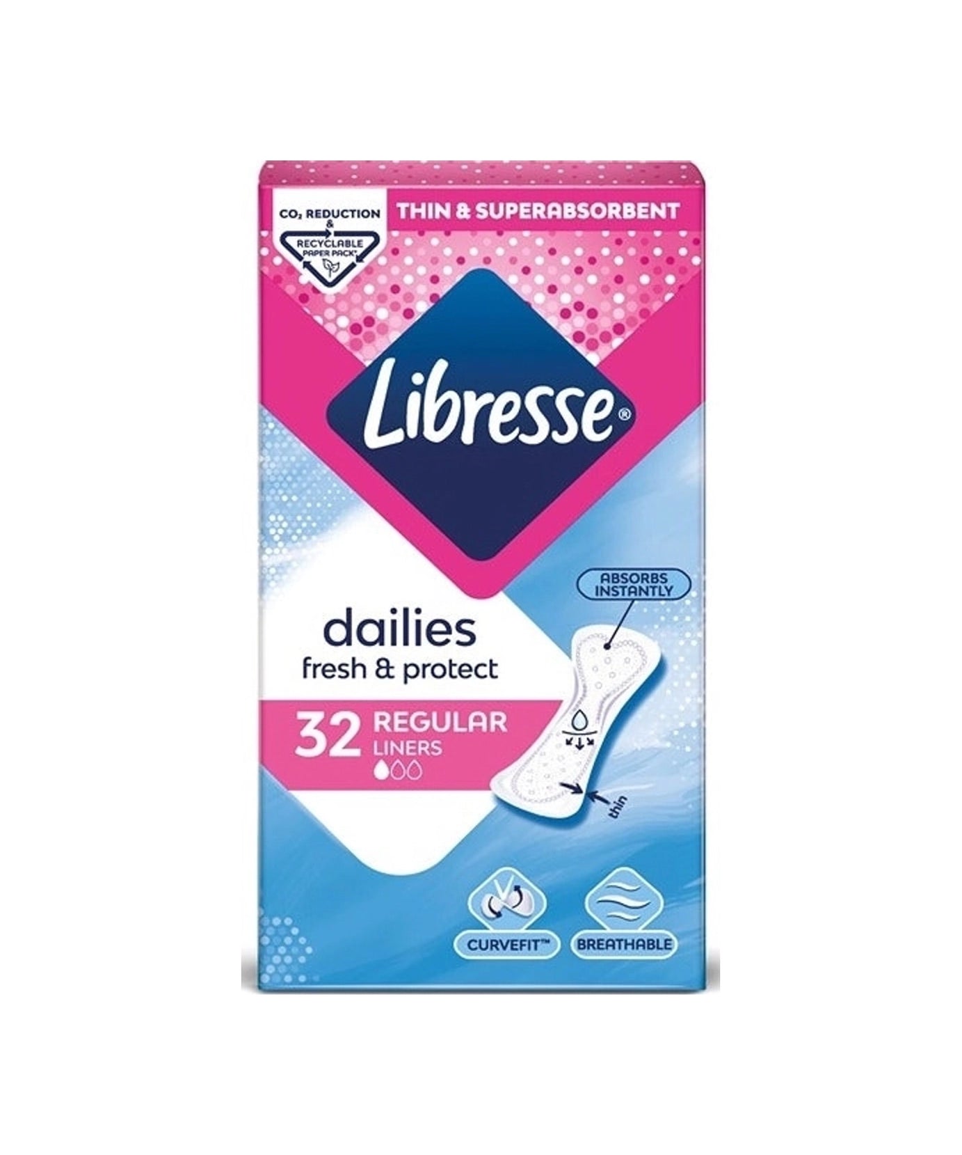 Libresse Libresse Fresh & Protect Ščitniki Perila / 32 ščitnikov
