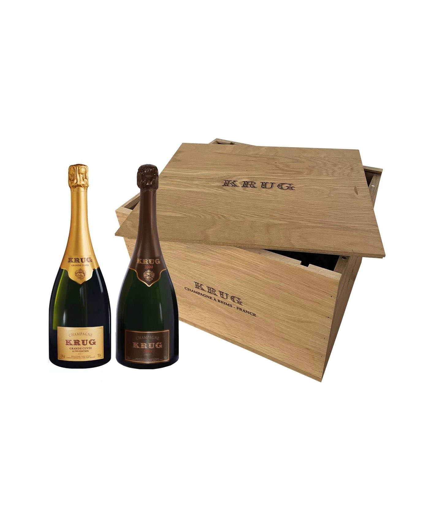 Krug 167ème Édition + Krug Vintage 2011 Wooden Case  2 x 0,75 L Wooden Case