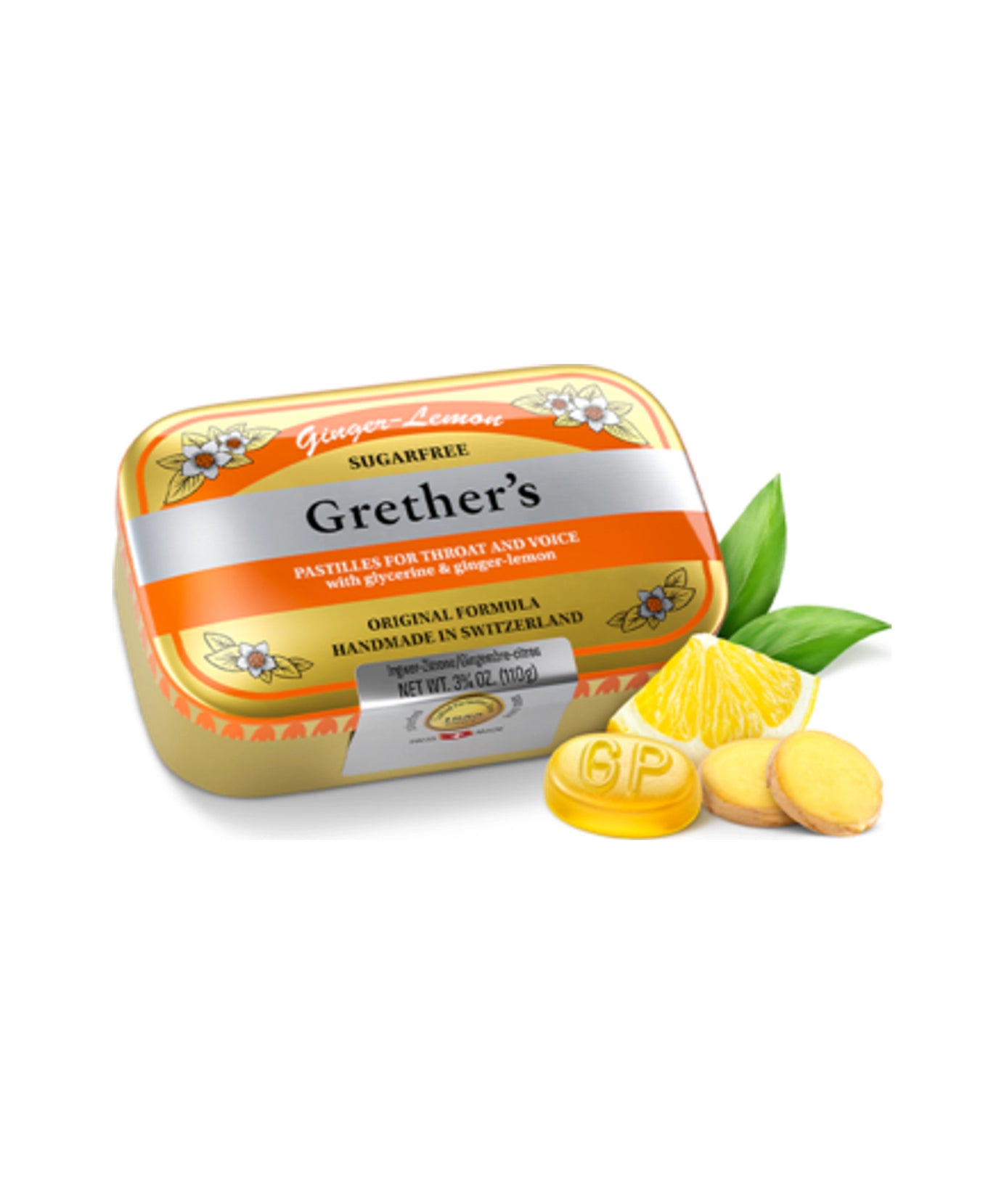 Grether's ingver-limona brez sladkorja 110 g