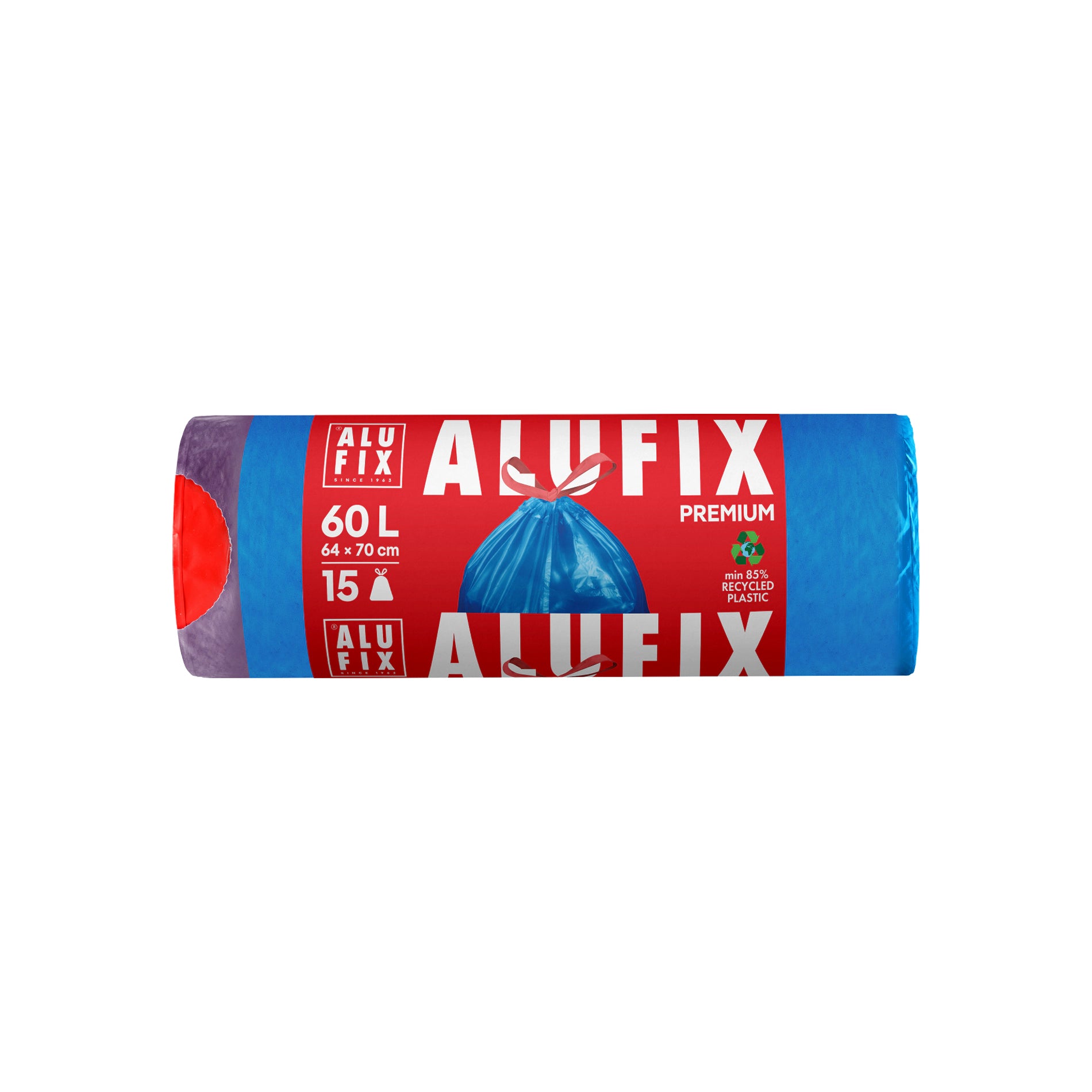 Alufix  Vrečke za Smeti s Trakom Modre / 60 L / 15 vrečk