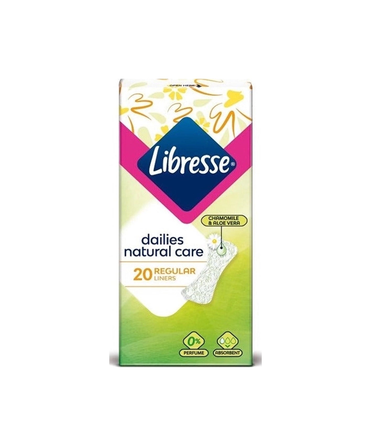 Libresse Ščitniki Perila z Dodano Aloe vero in Kamilico 20 ščitnikov