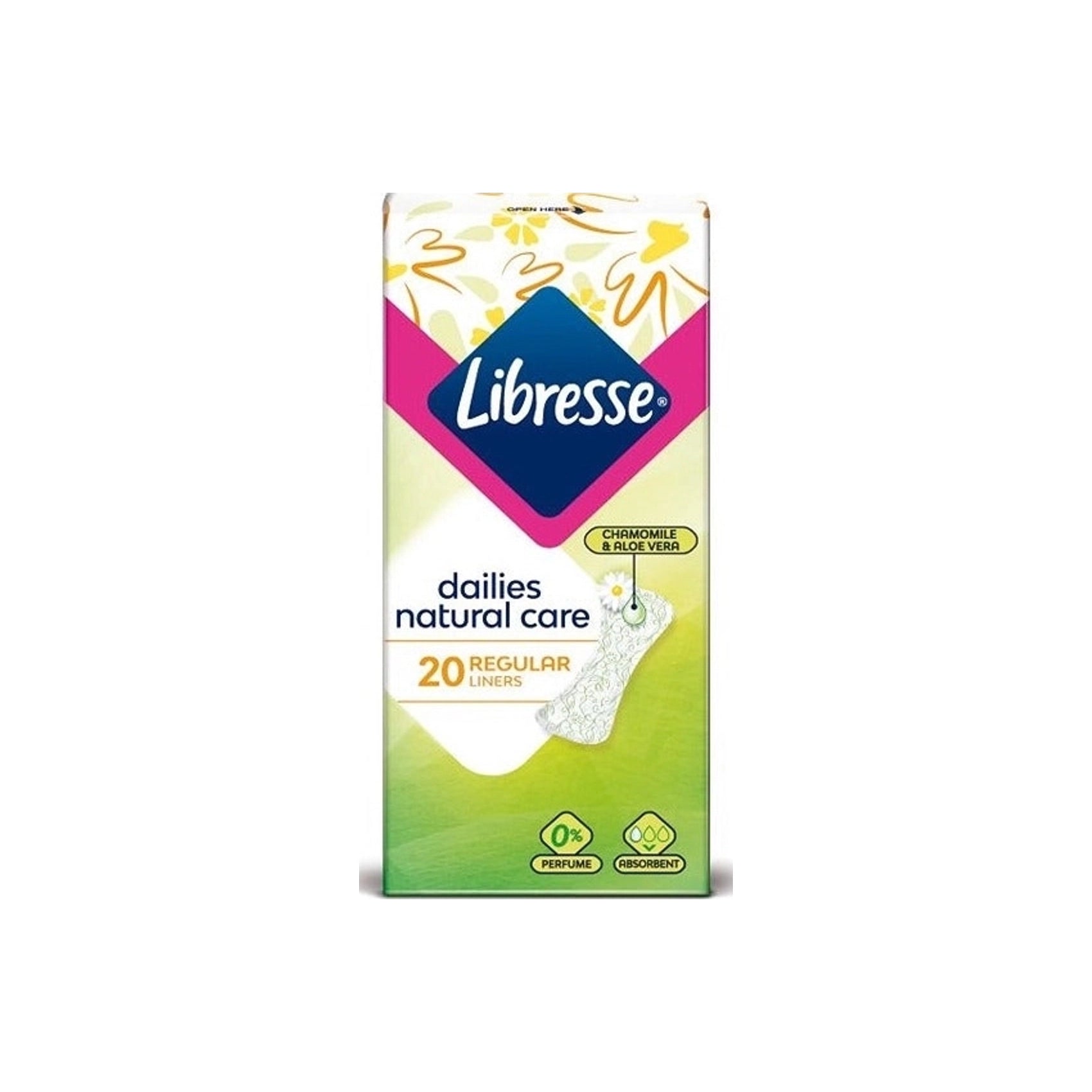 Libresse Ščitniki Perila z Dodano Aloe vero in Kamilico 20 ščitnikov