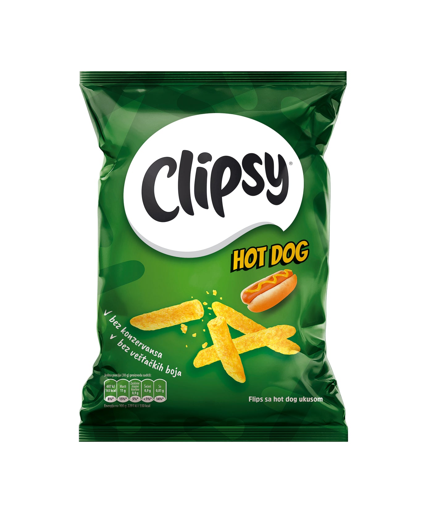 Clipsy Clipsy Flips z Okusom Hot Dog / 30 g
