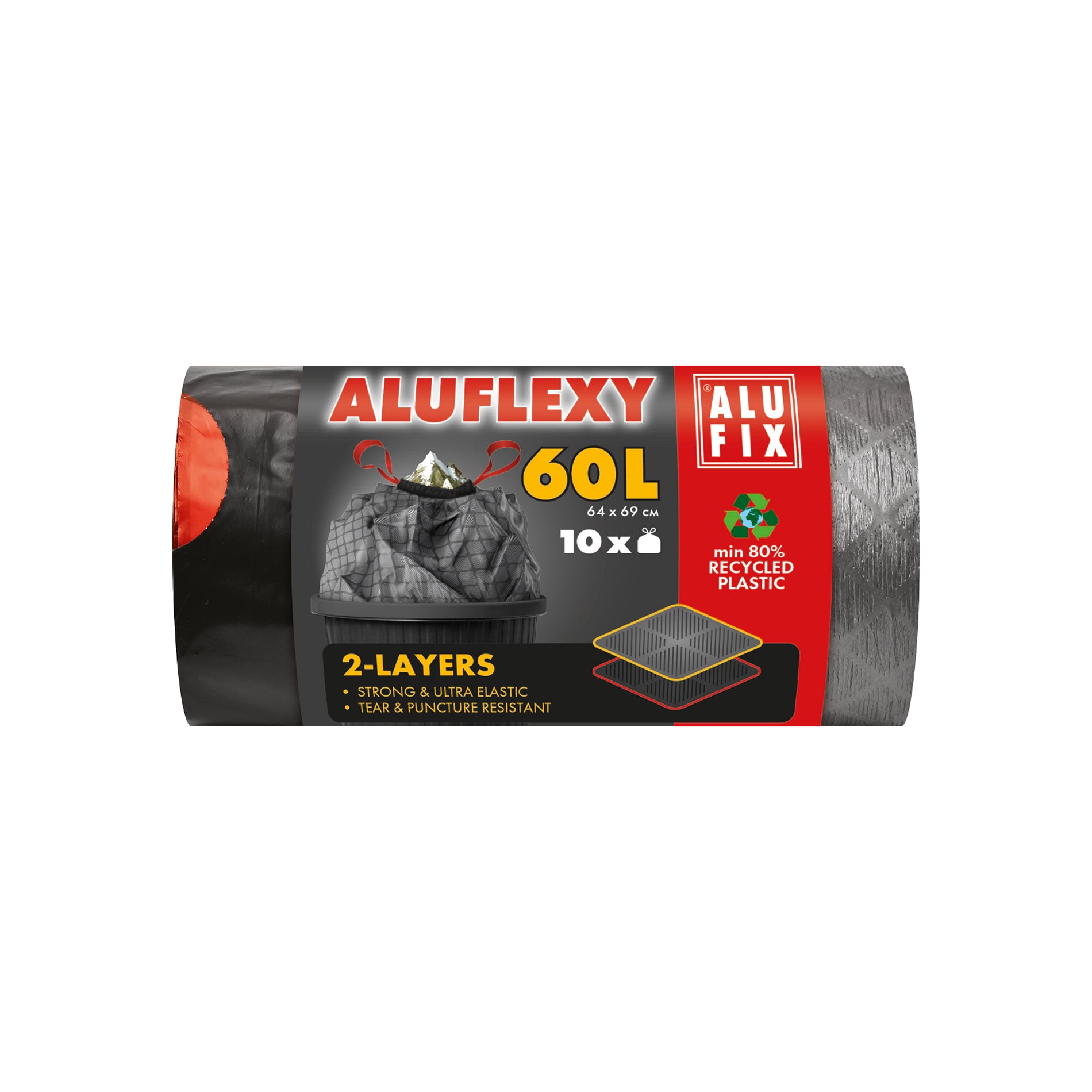 Alufix  Aluflexy Vrečke za Smeti s Trakom / 60 L / 10 vrečk