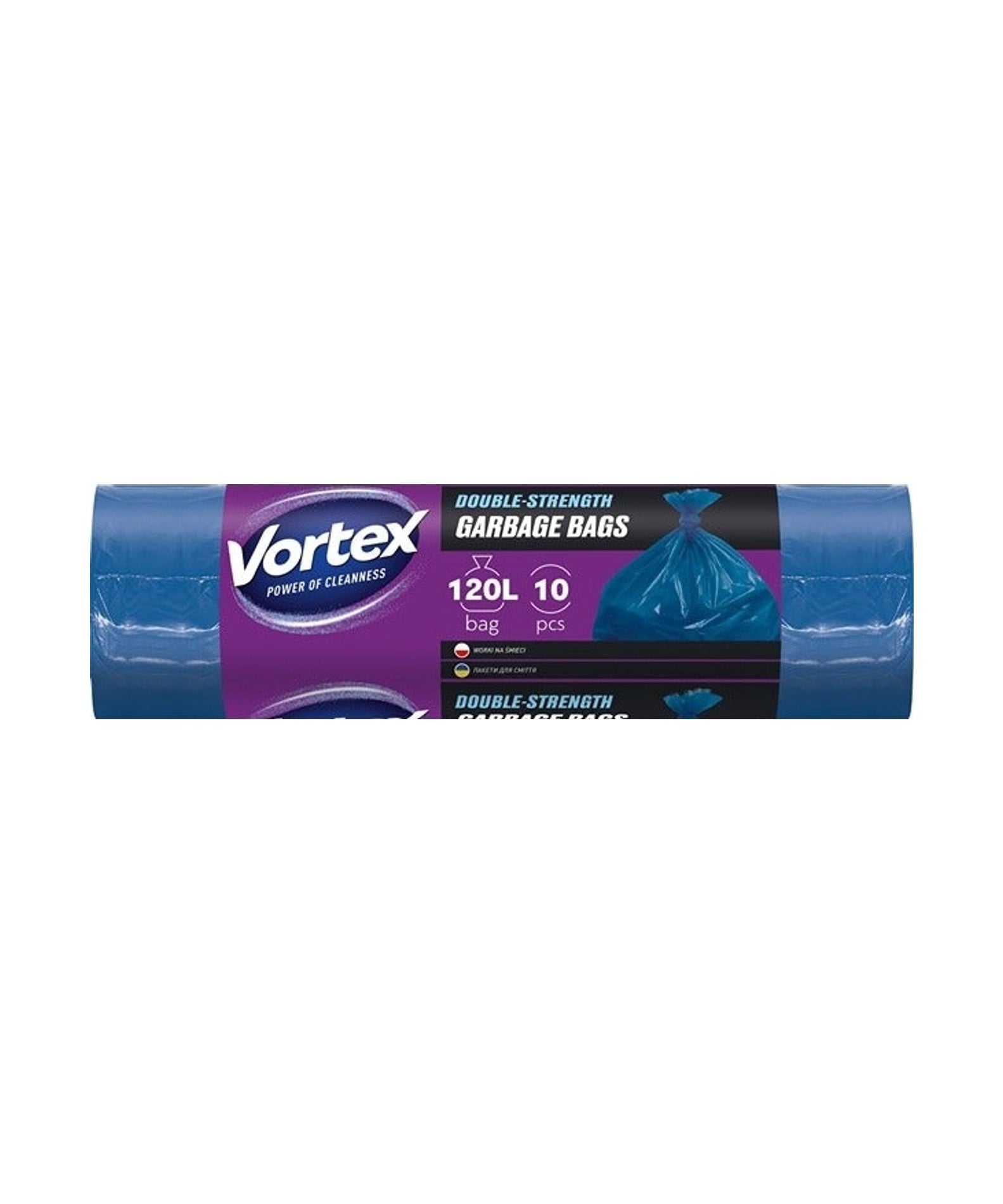 Vortex  Dvoslojne Ultra Močne Vrečke za Smeti / 120 L / 10 vrečk