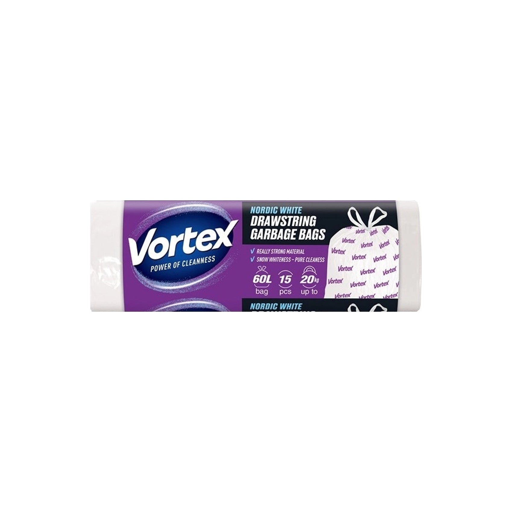 Vortex  Vrečke za Smeti S Trakom 60 L 15 vrečk