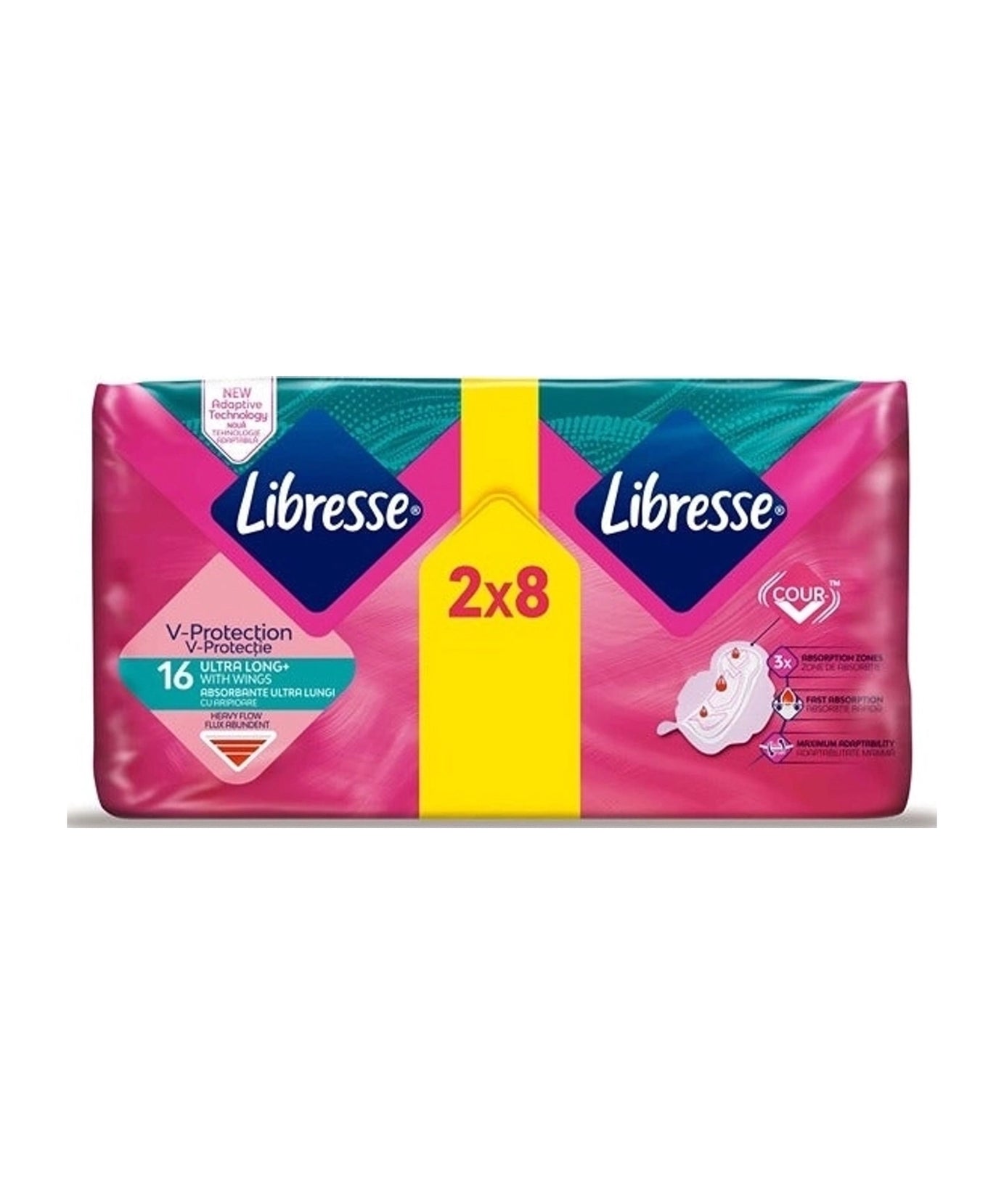 Libresse Libresse Freshness & Protection Dnevni Podaljšani vložki za Perilo s Krilci Ultra Long+ / 2x8 vložkov