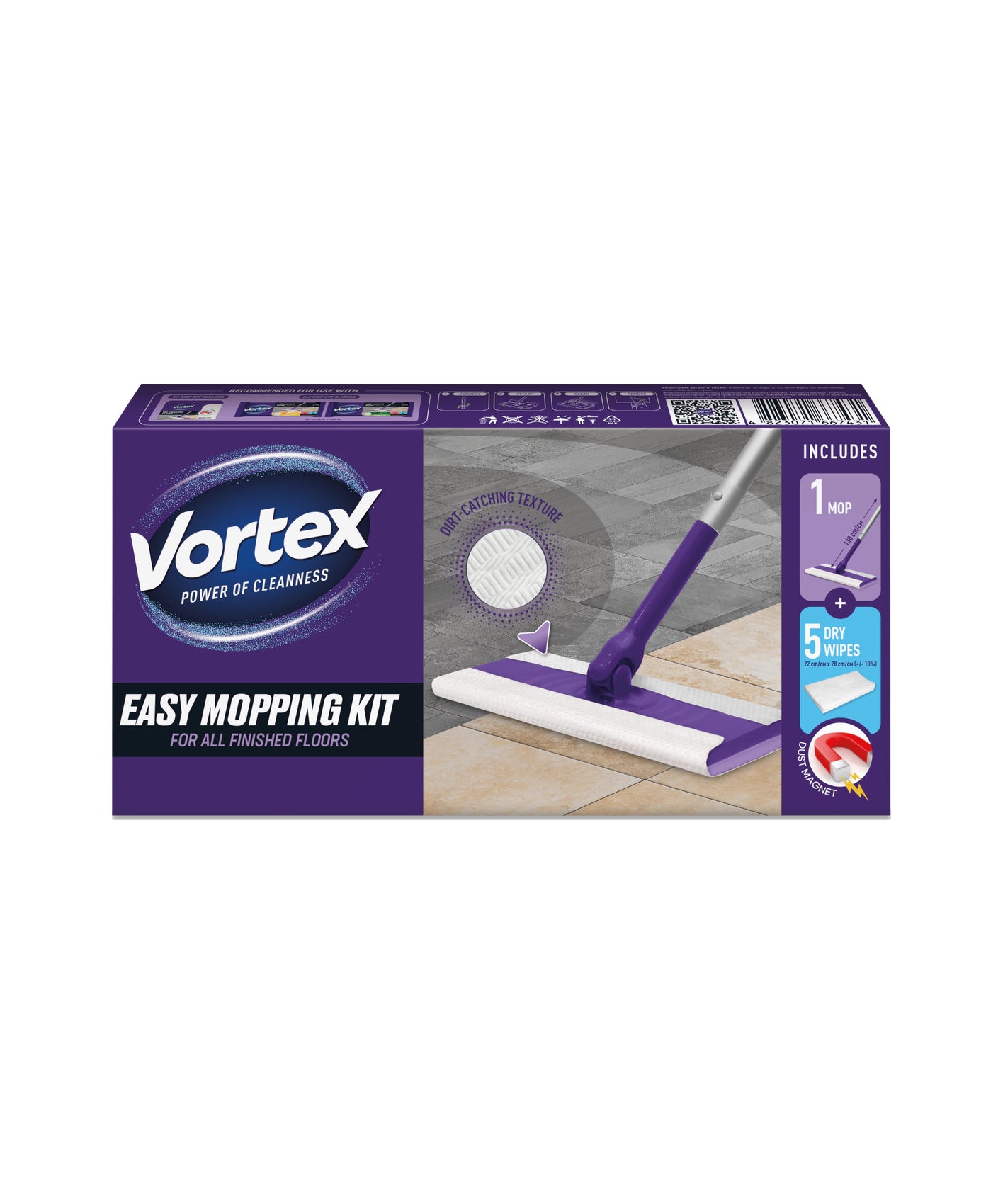 Vortex  Set za suho čiščenje, MOP 1 kos, suhe krpe 5 kos