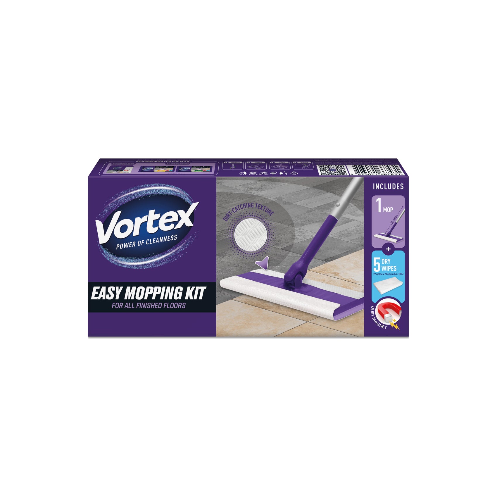 Vortex  Set za suho čiščenje, MOP 1 kos, suhe krpe 5 kos