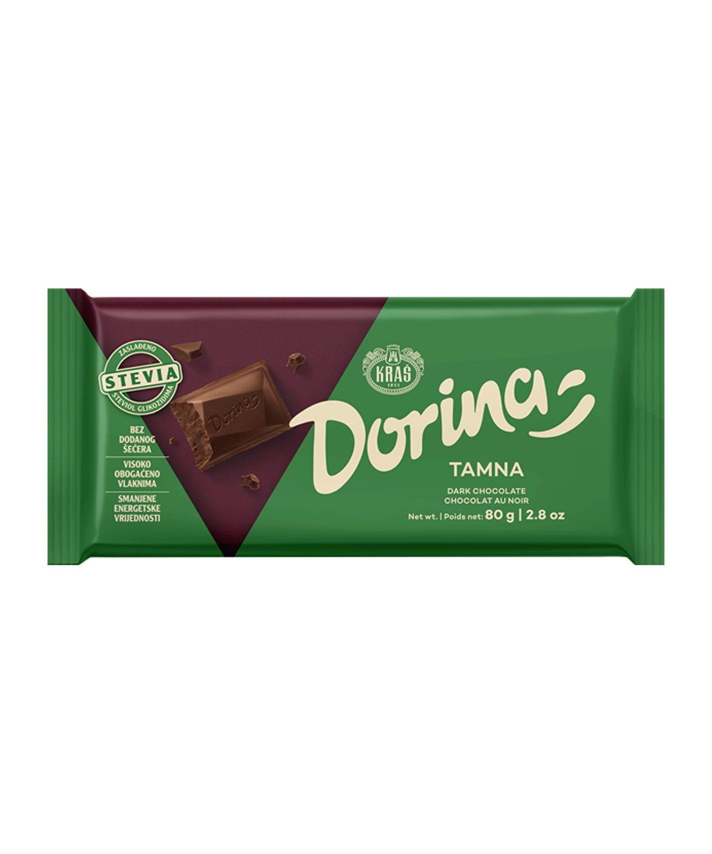 Kraš  Dorina Stevia Temna / 80 g