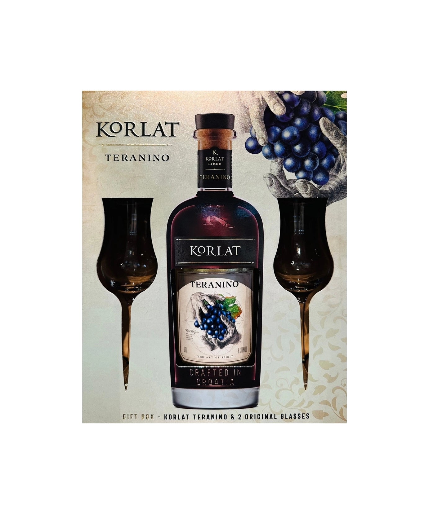 Korlat Teranino 0,7 L z dvema kozarcema