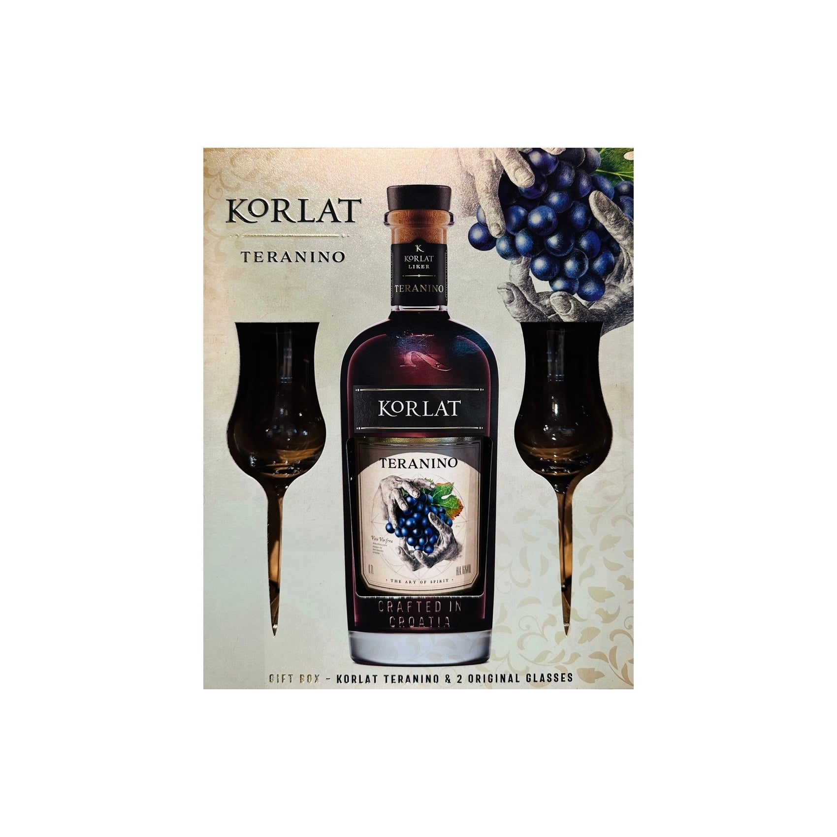 Korlat Teranino 0,7 L z dvema kozarcema