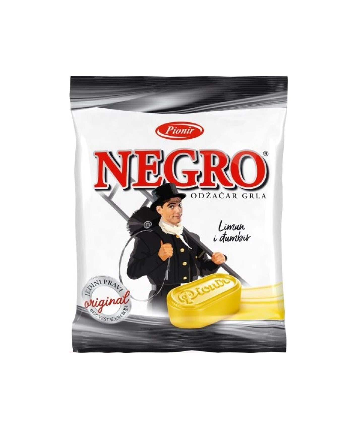 Pionir  Negro Trdi Bonboni Ingver in Limona 100 g