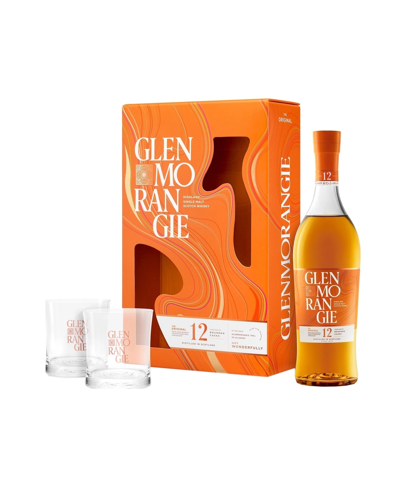 Glenmorangie The Original 0,7 L + 2 kozarca V škatli