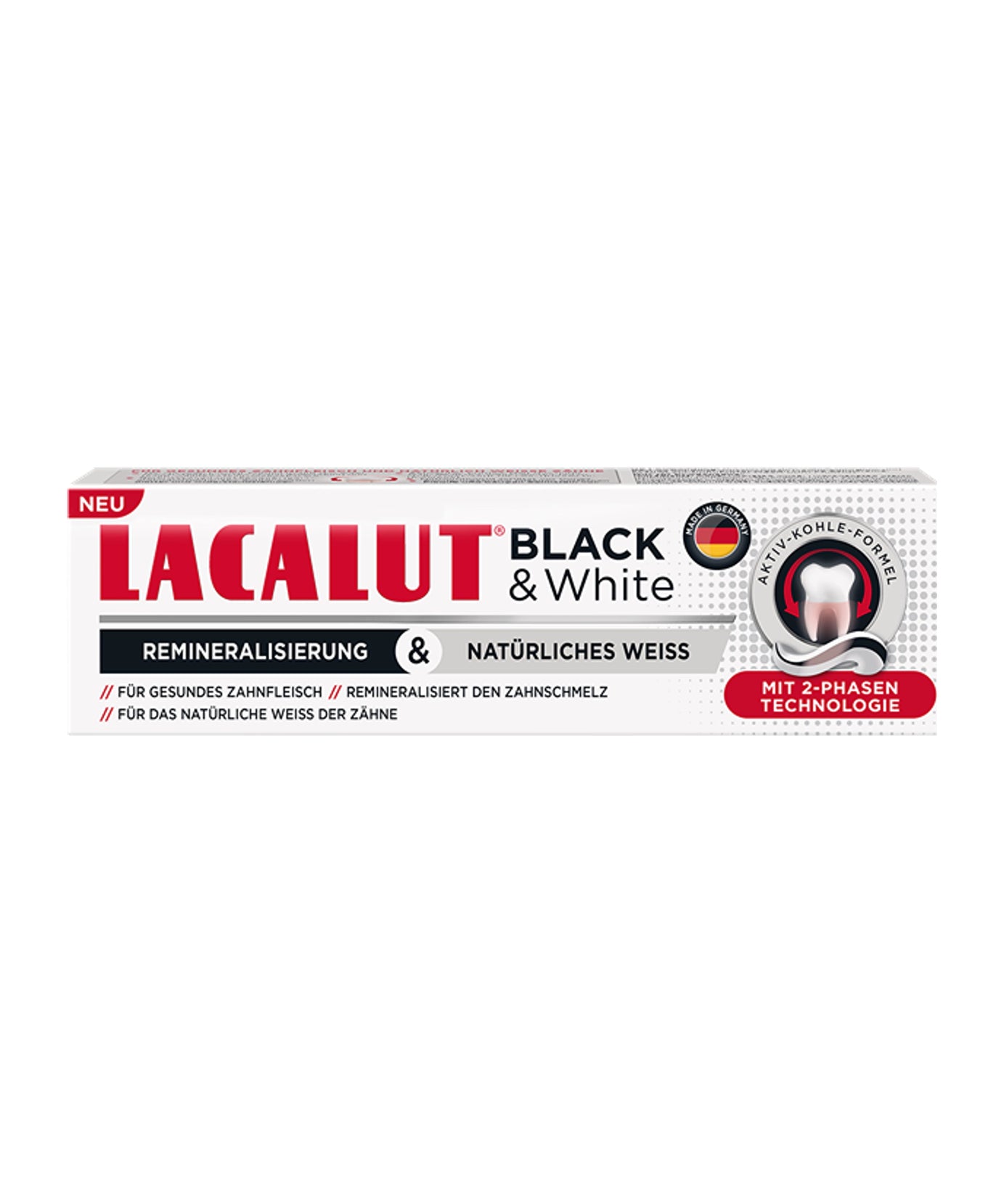 Lacalut  Black & White Zobna Pasta / 75 ml