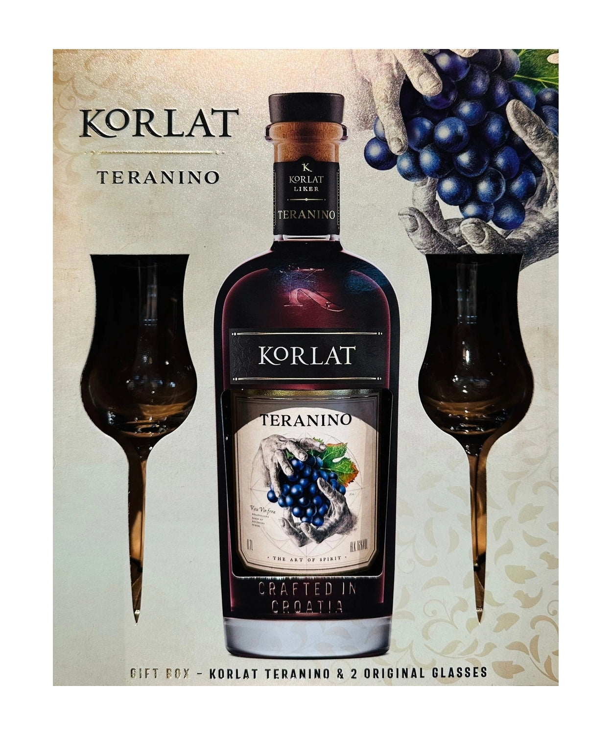 Korlat Teranino / 0,7 L / z dvema kozarcema