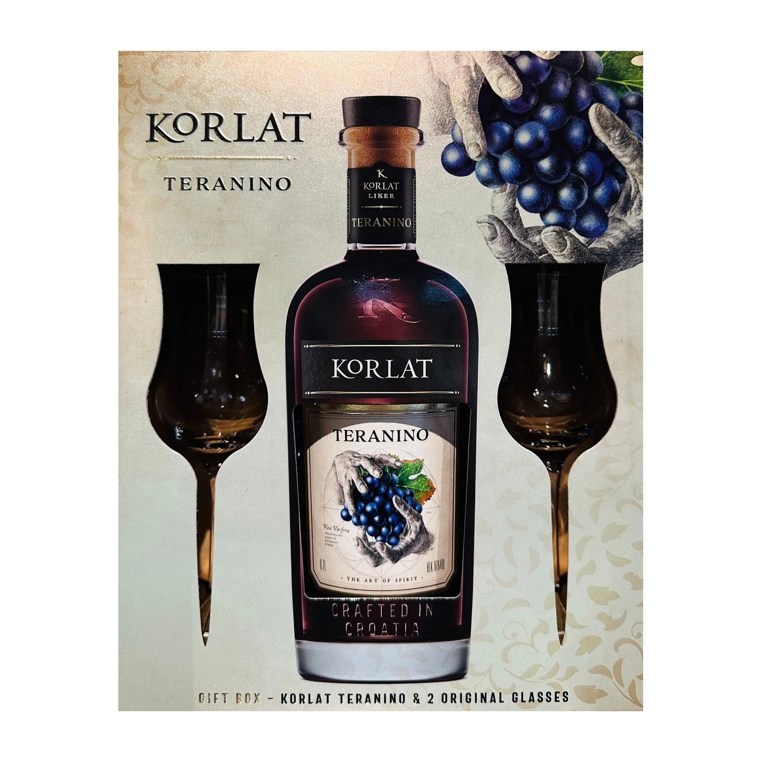 Korlat Teranino / 0,7 L / z dvema kozarcema