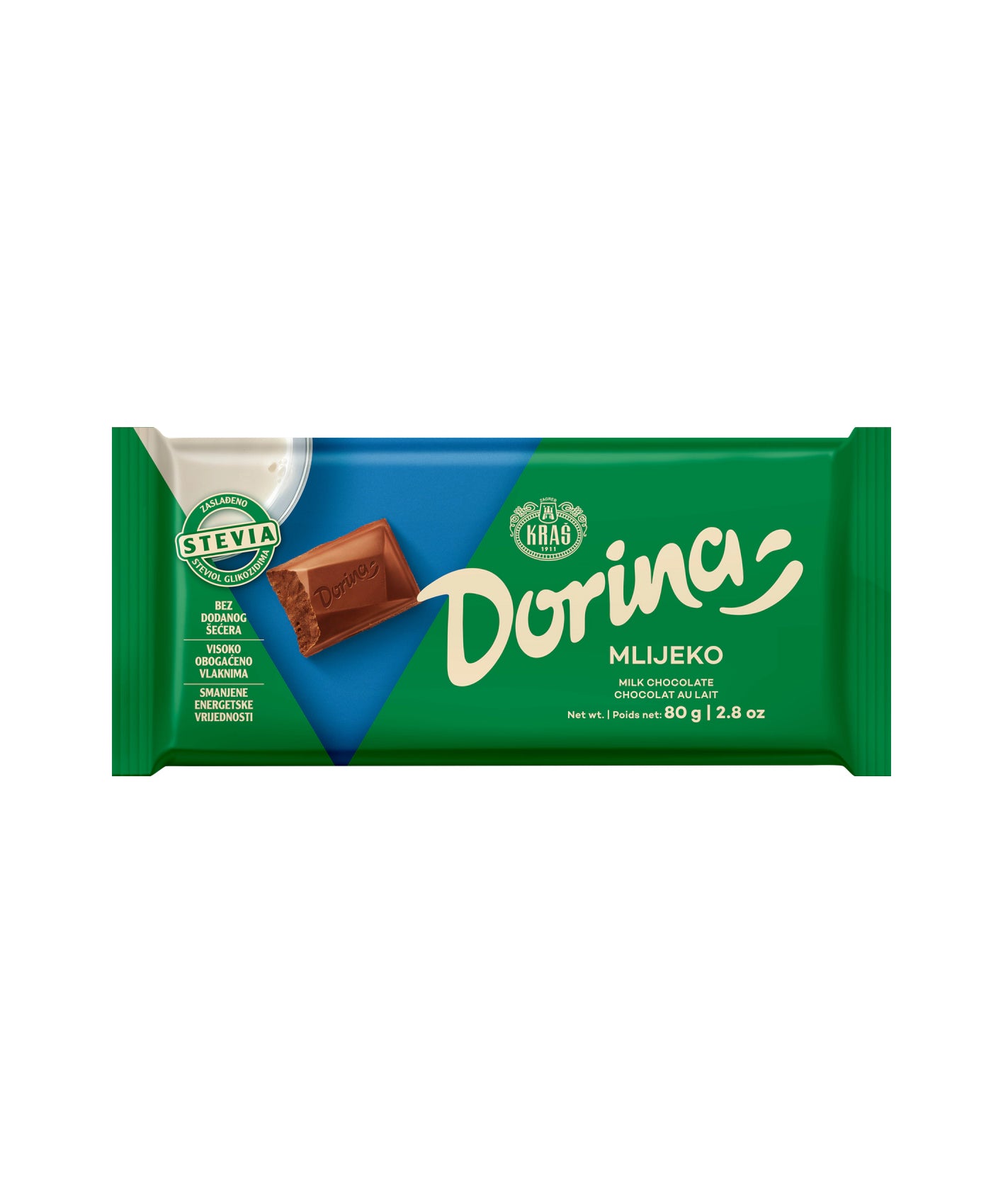 Kraš  Dorina Stevia Mlečna 80 g