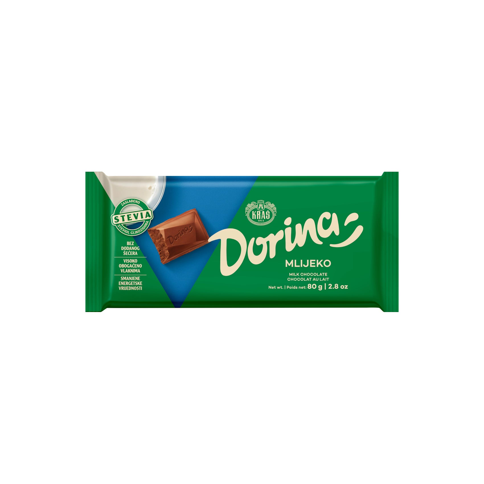Kraš  Dorina Stevia Mlečna 80 g