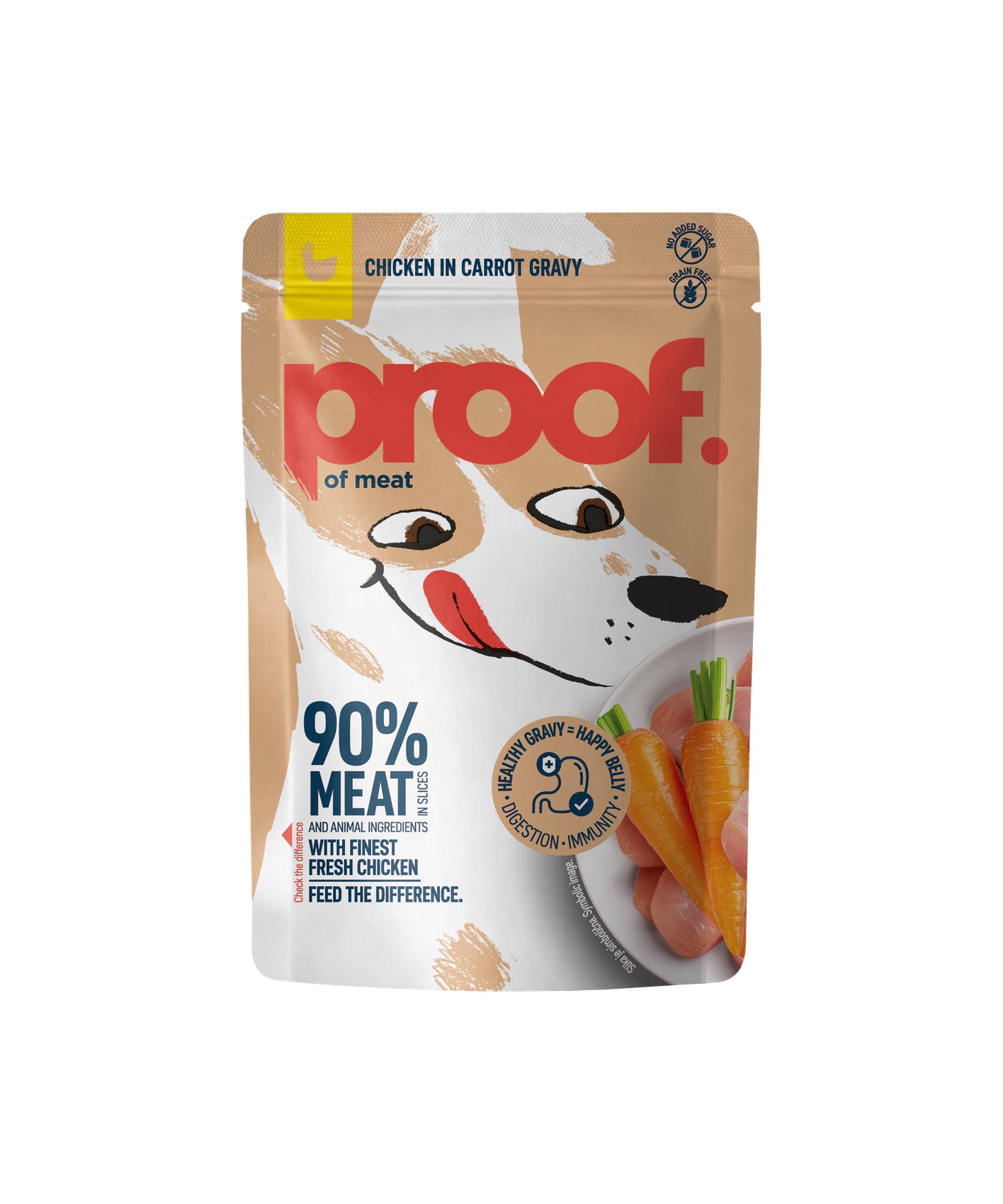 Proof Mokra hrana za pse piščanec v korenčkovi omaki 100g