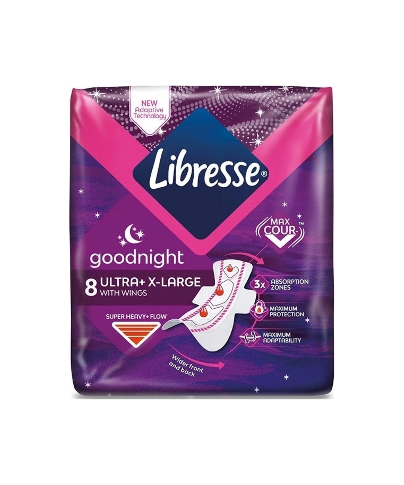 Libresse Ultra X-large Zelo Dolgi Nočni vložki s Krilci 8 vložkov