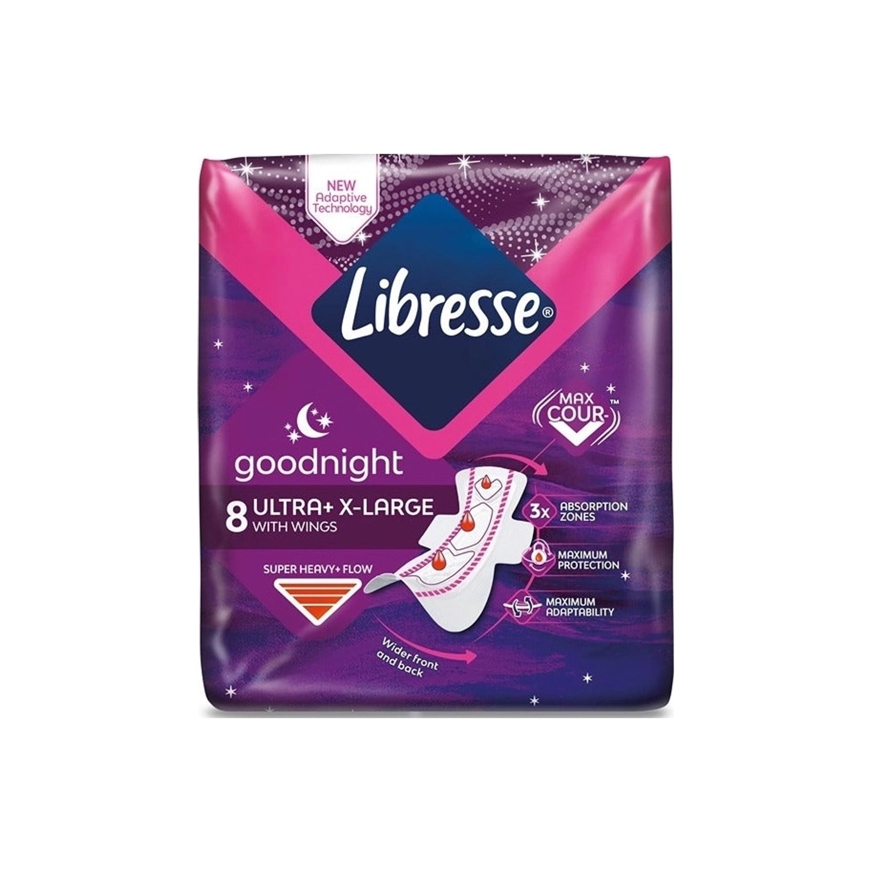 Libresse Ultra X-large Zelo Dolgi Nočni vložki s Krilci 8 vložkov