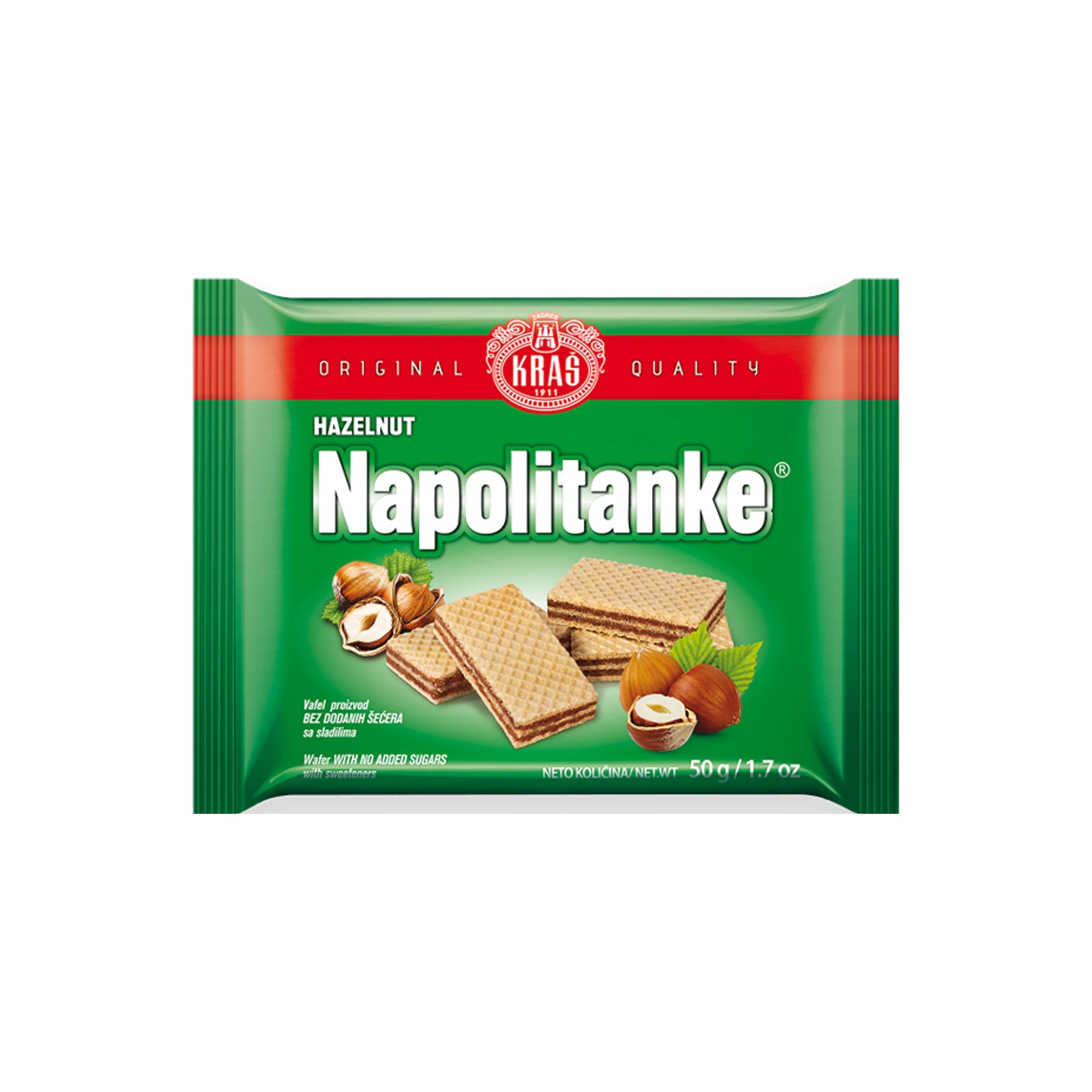 Kraš  Dietne Napolitanke Lešnik 50 g