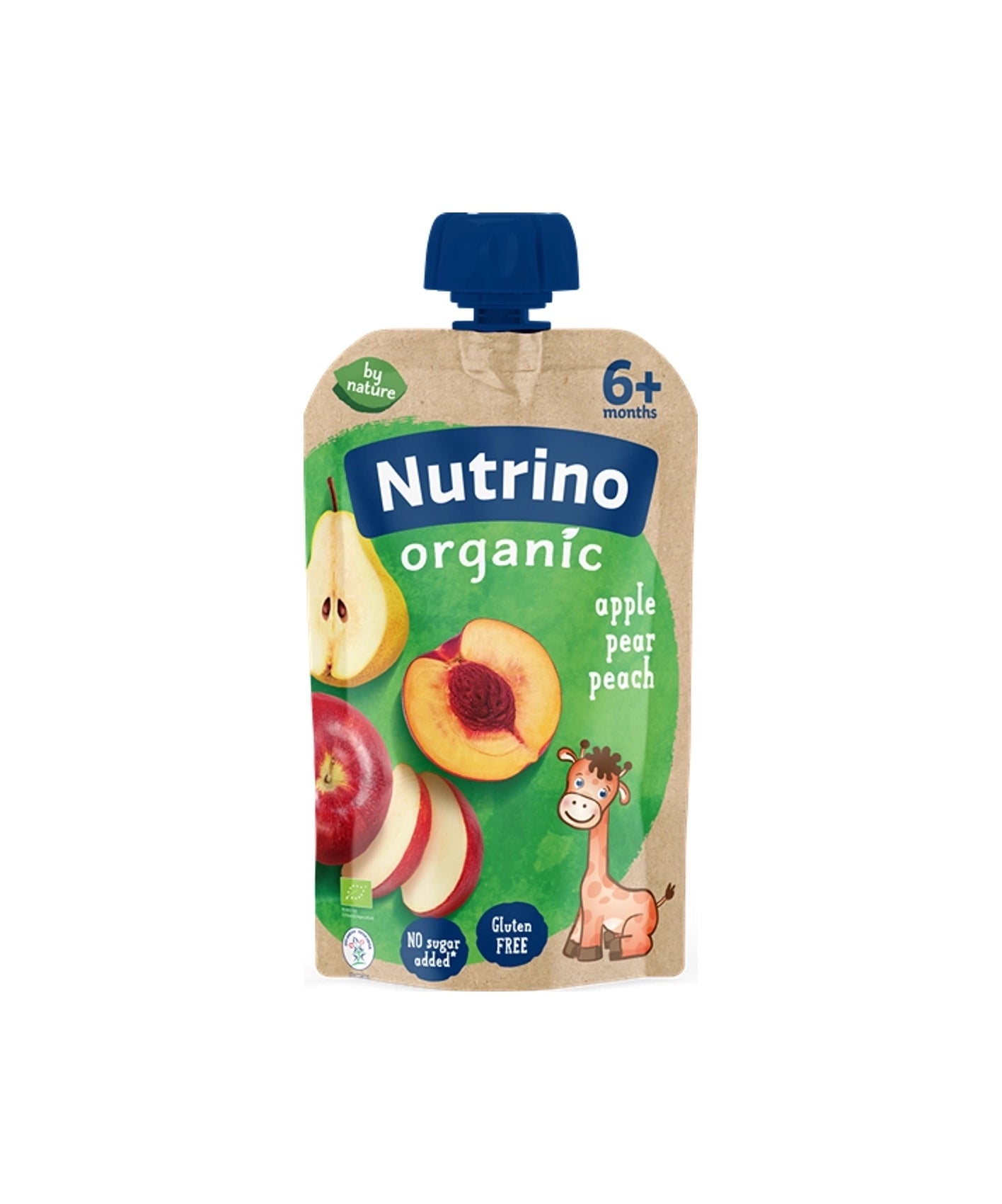 Nutrino Lab Organic  Sadna Kaša Jabolko, Hruška in Breskev 100 g