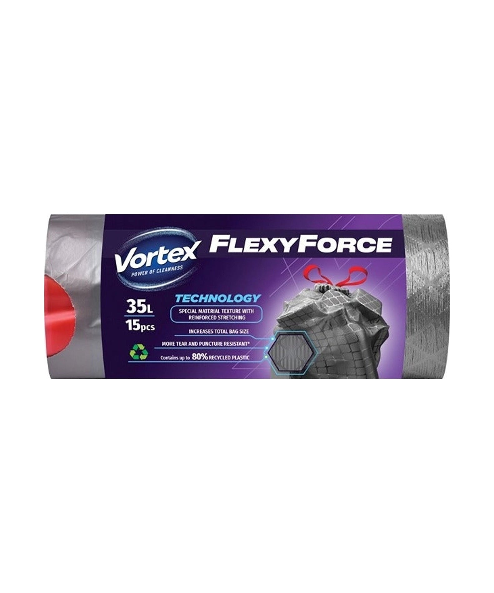 Vortex  Flexy Steel Vrečke za Smeti s Trakom / 35 L / 15 vrečk