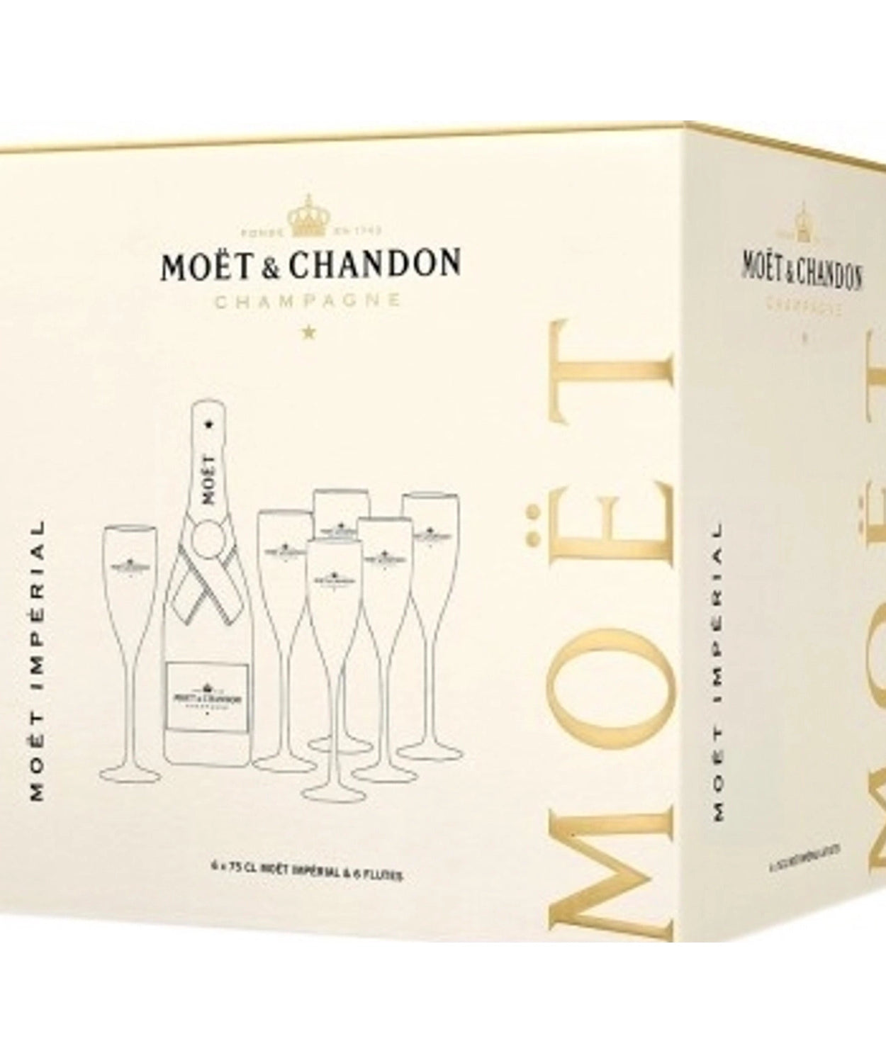 Moët & Chandon Impérial / 0,75 L / 6 pack + 6 kozarcev