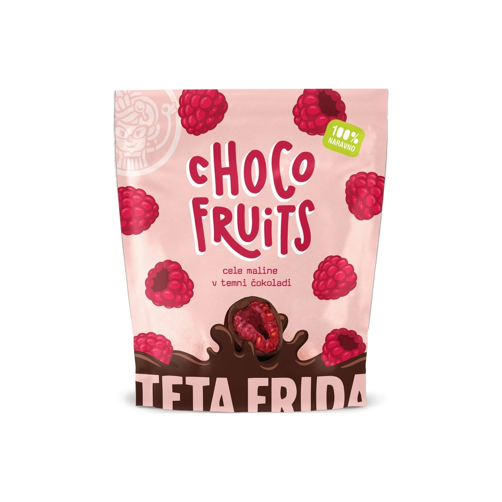 Teta Frida  Choco Fruits Cele Maline v Temni Čokoladi 100 g