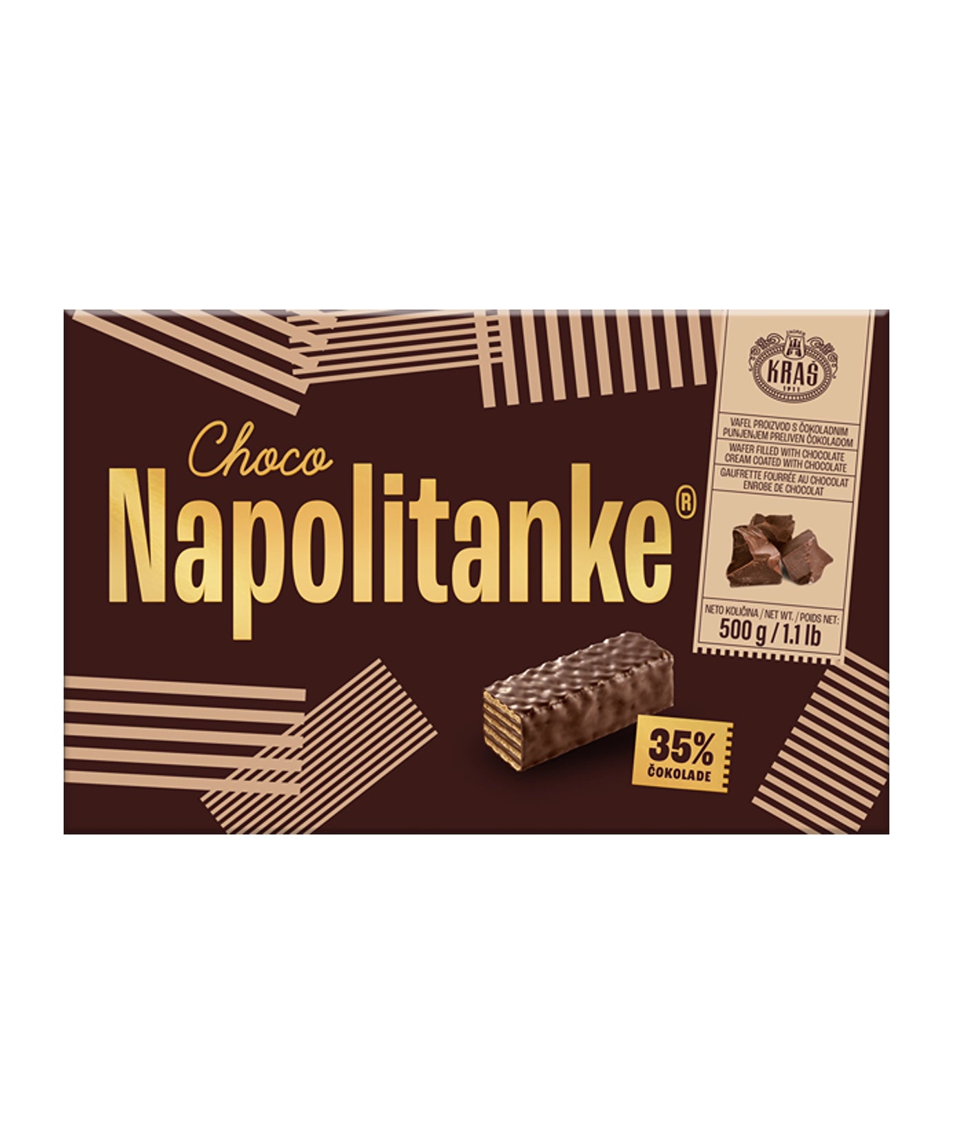 Kraš  Napolitanke Čokoladne / 500 g