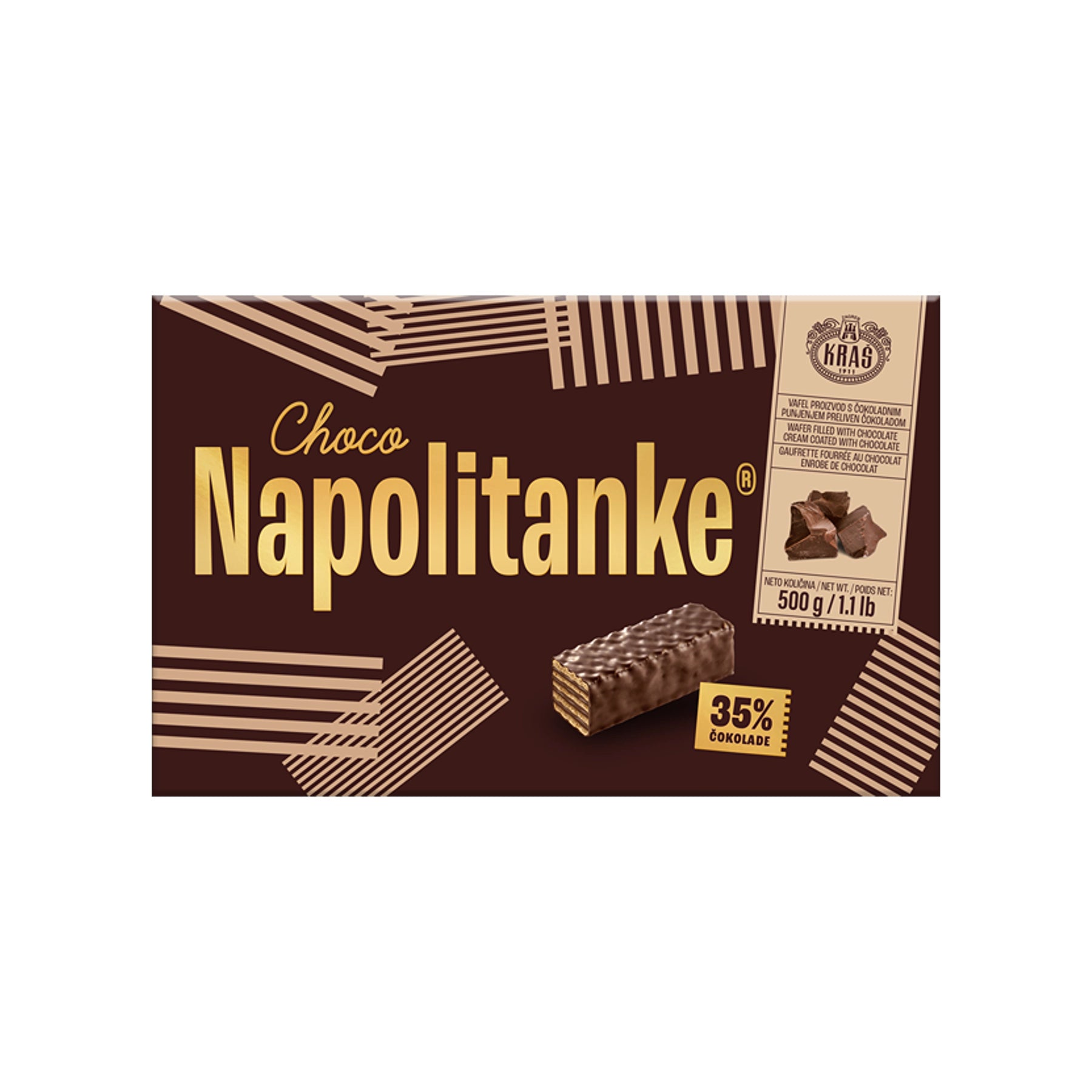 Kraš  Napolitanke Čokoladne / 500 g