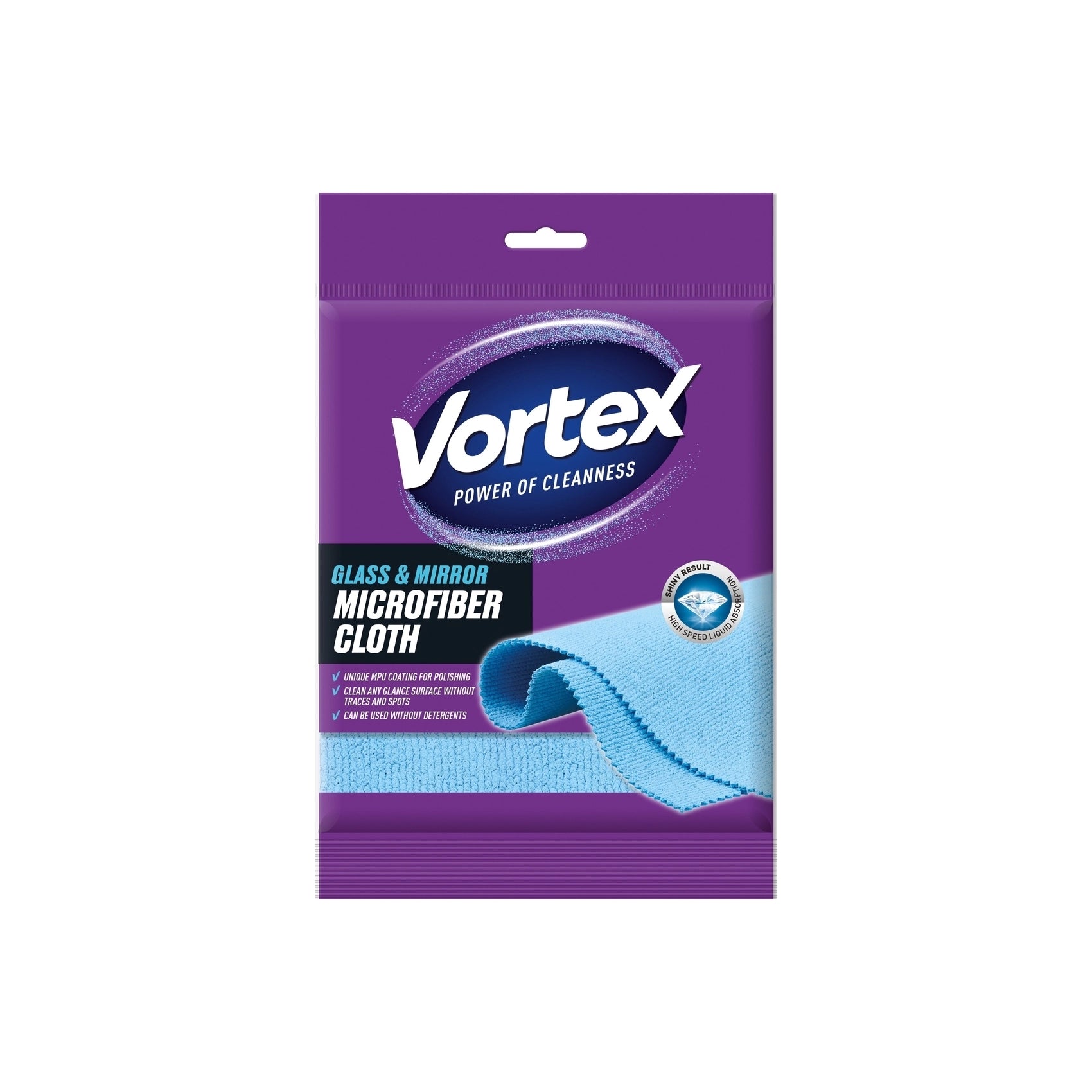 Vortex Krpa iz mikrovlaken -modra za steklo in ogledala, 35x35cm